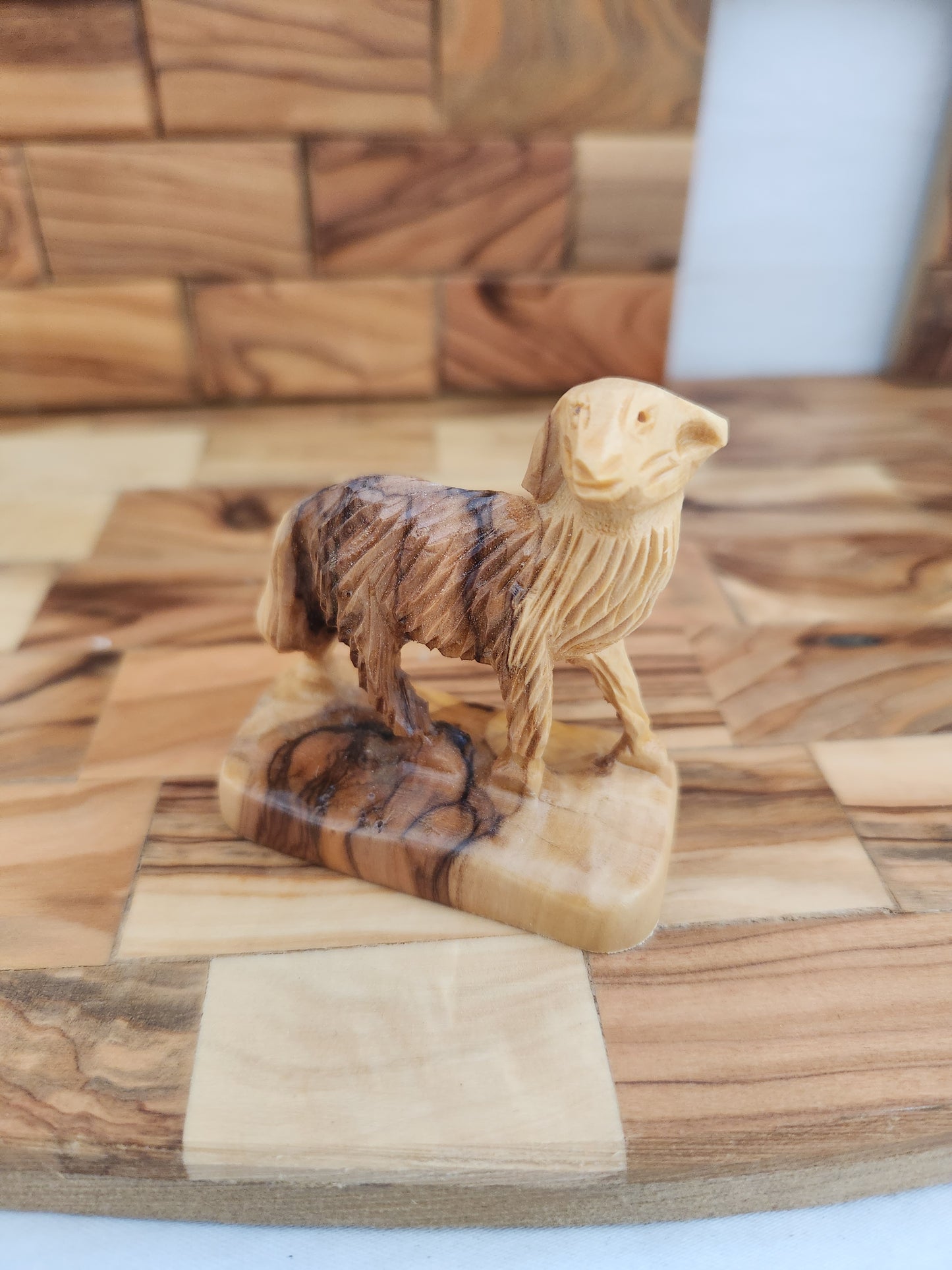 Hand Carved 13-Piece Olive Wood Nativity Scene