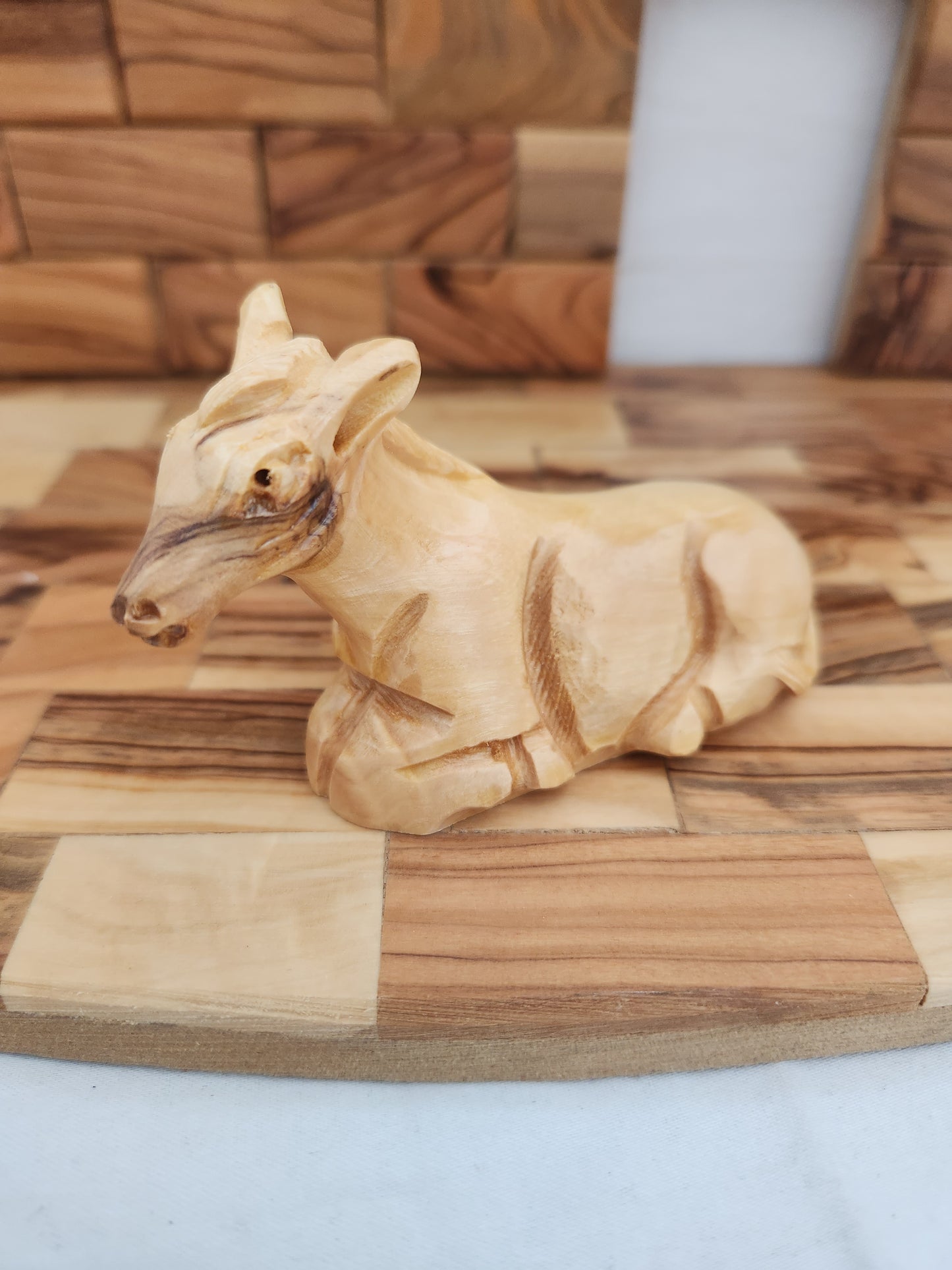 Hand Carved 13-Piece Olive Wood Nativity Scene