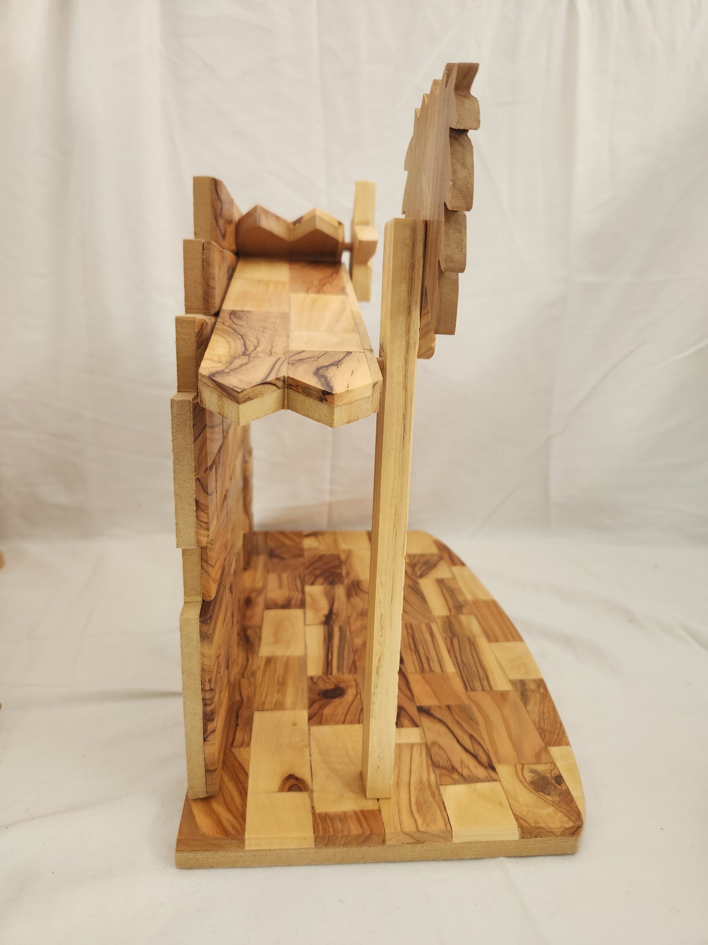 Hand Carved 13-Piece Olive Wood Nativity Scene