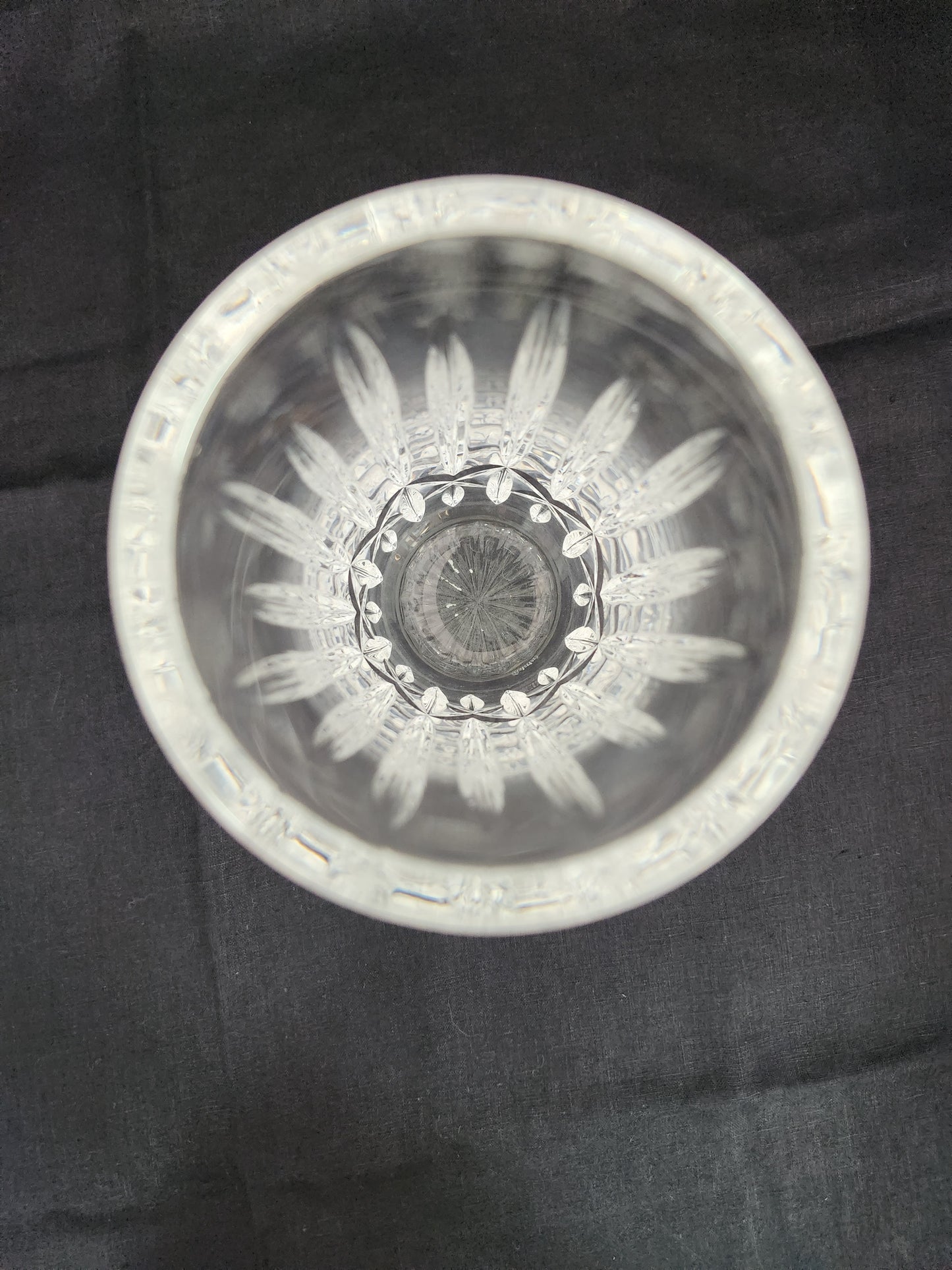 Waterford 8" Crystal Carlow Cylinder Vase