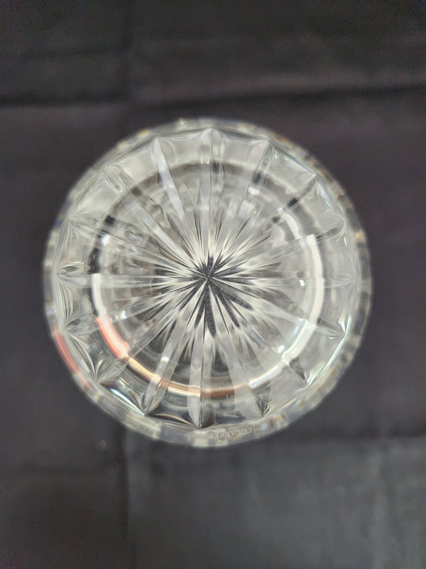 Waterford 8" Crystal Carlow Cylinder Vase