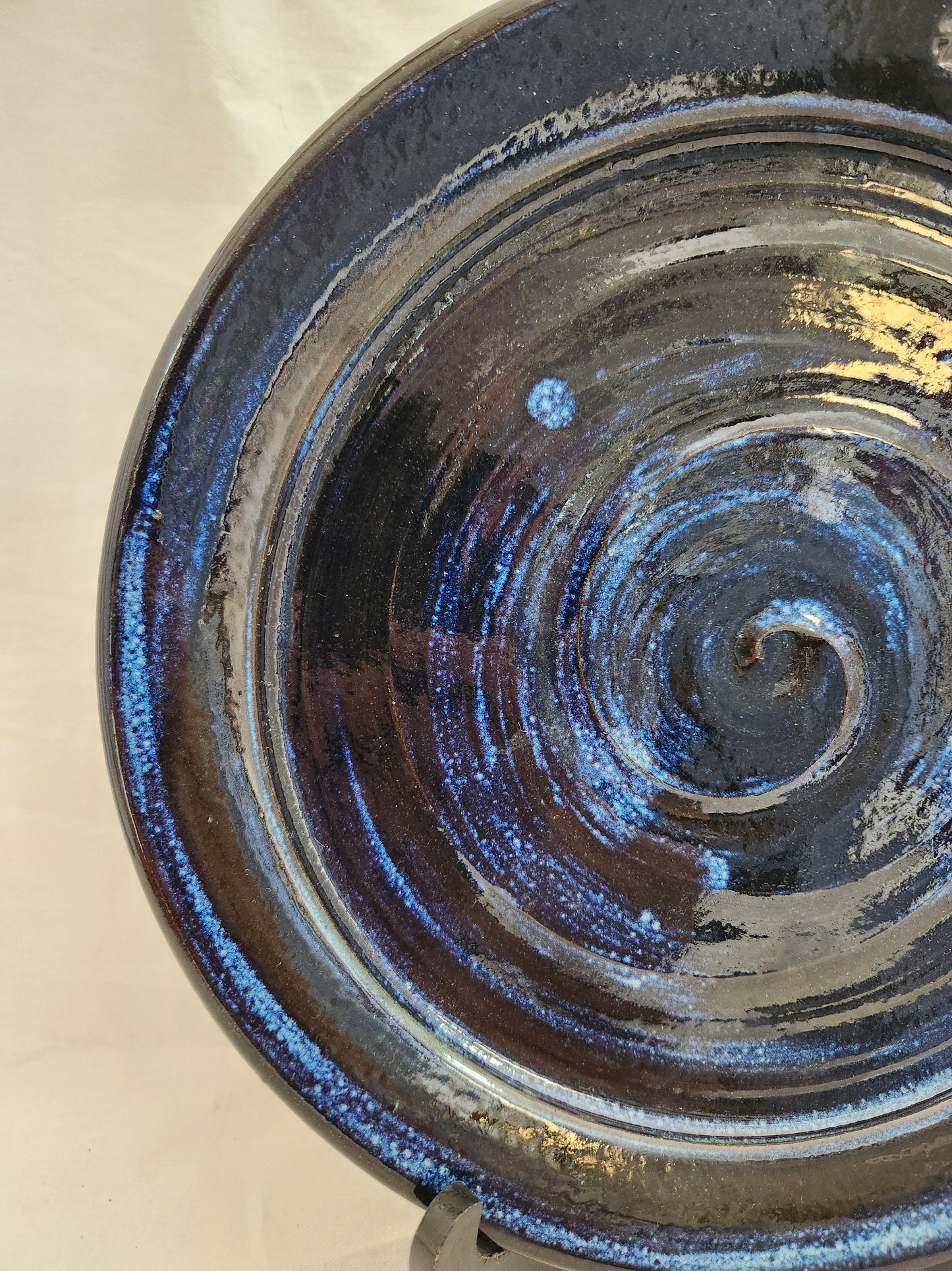 Althea's Pottery of Charlotte N.C. Blue Dinner Plate