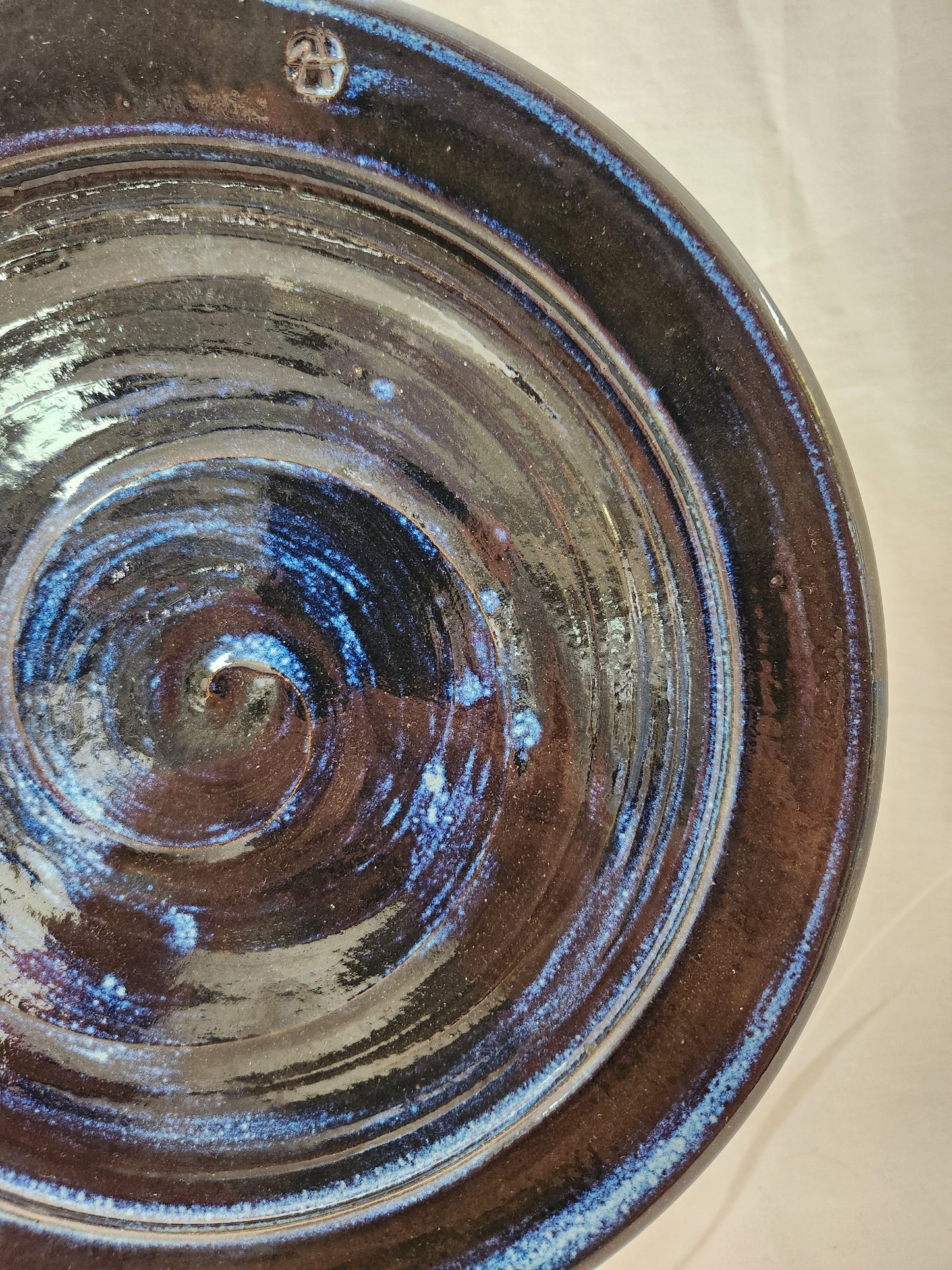 Althea's Pottery of Charlotte N.C. Blue Dinner Plate