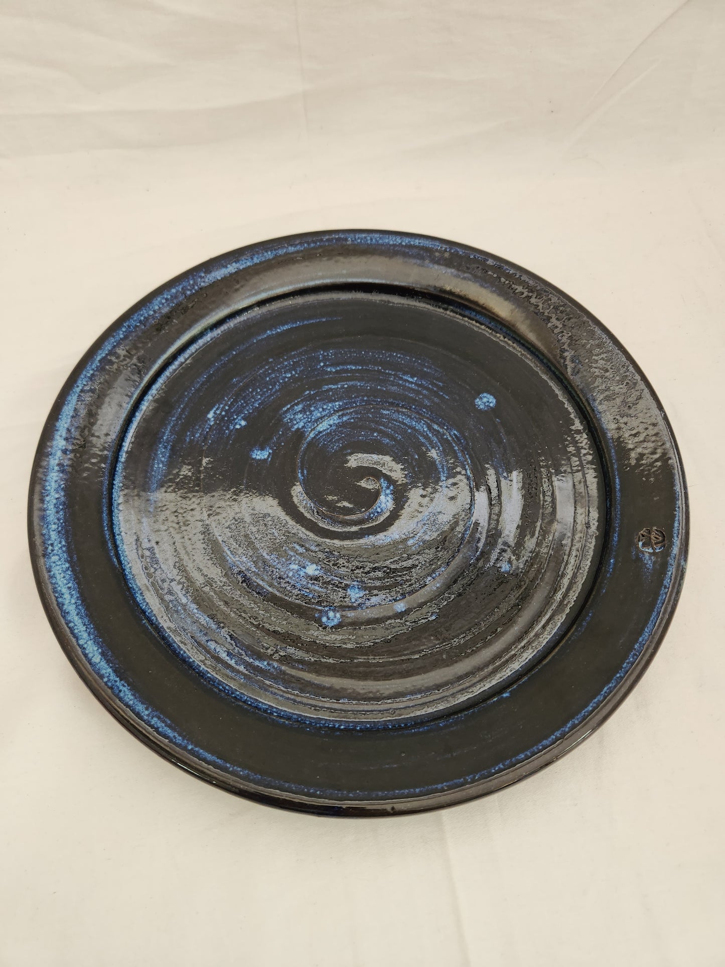 Althea's Pottery of Charlotte N.C. Blue Dinner Plate