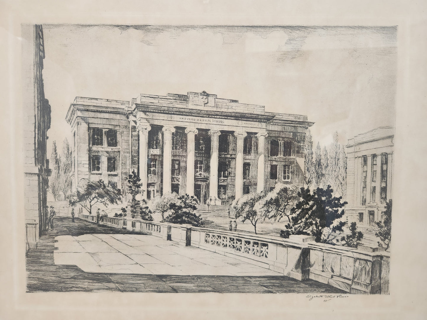 1930s Elizabeth O’Neill Verner Harvard Medical School Lithograph Print