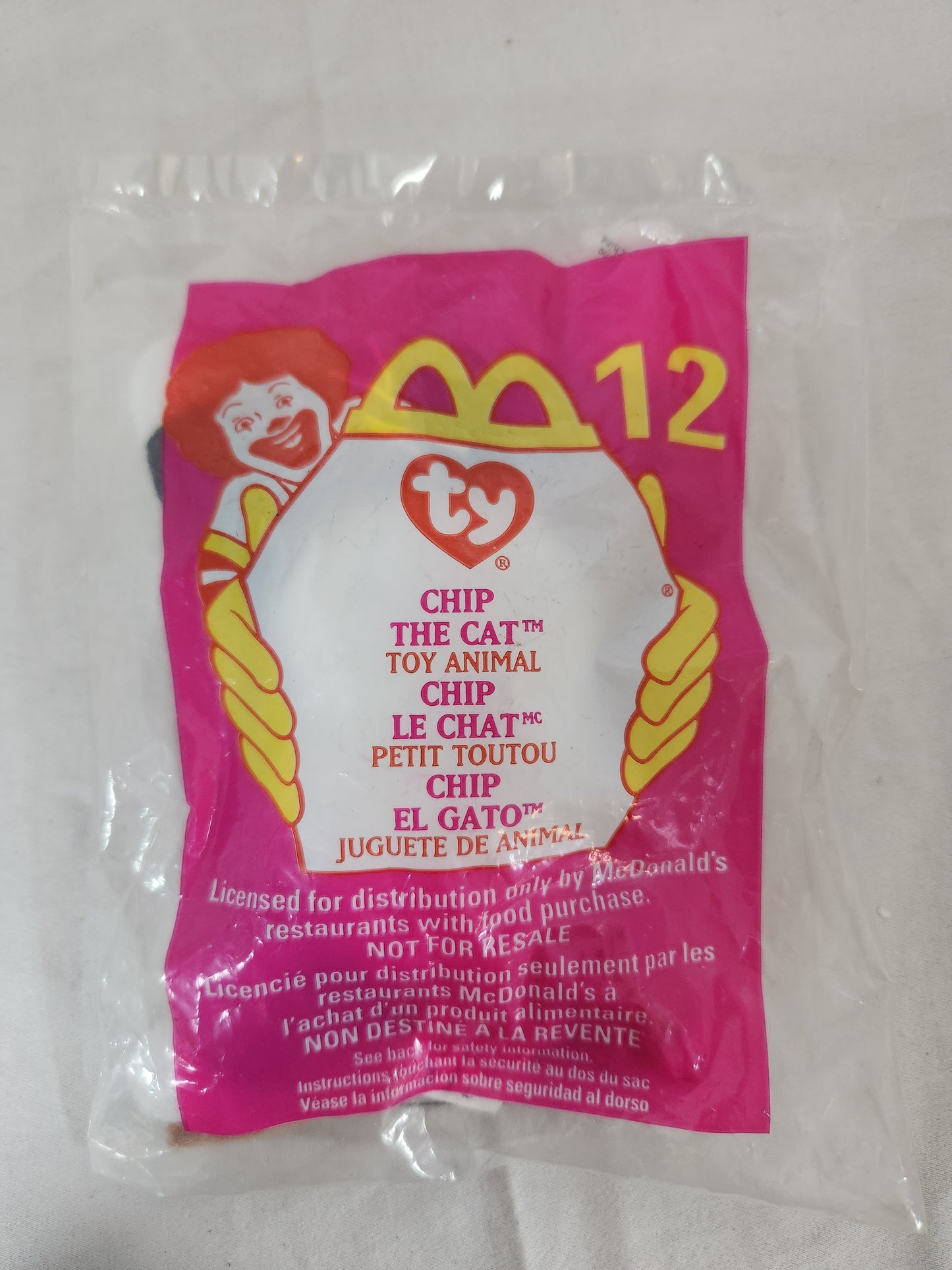 McDonald's Happy Meal "Chip the Cat" Teenie Beanie Baby