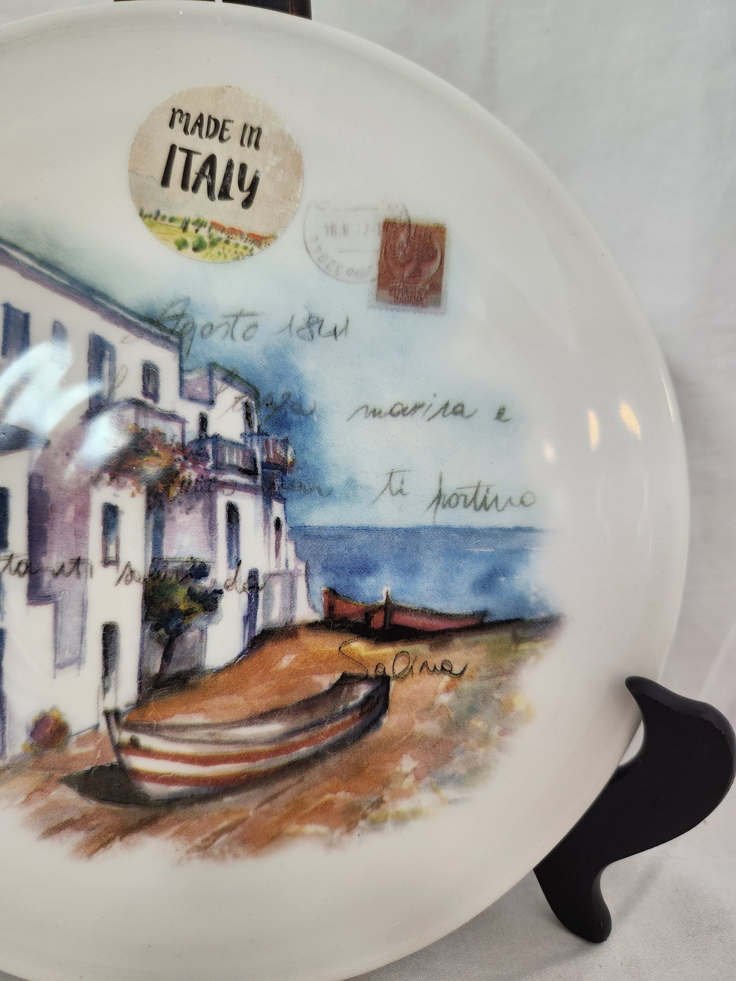 Ceramica Cuore 7-1/4" Postcard Plate "La Cazza Marina"