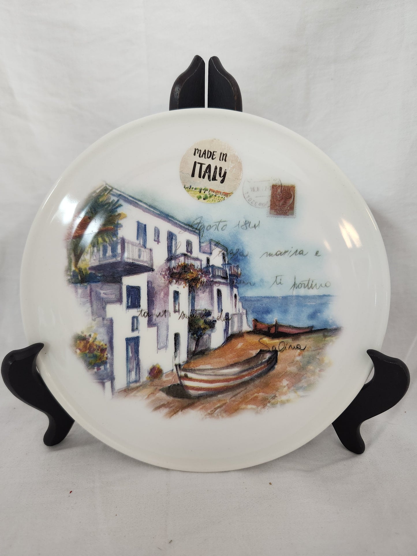 Ceramica Cuore 7-1/4" Postcard Plate "La Cazza Marina"