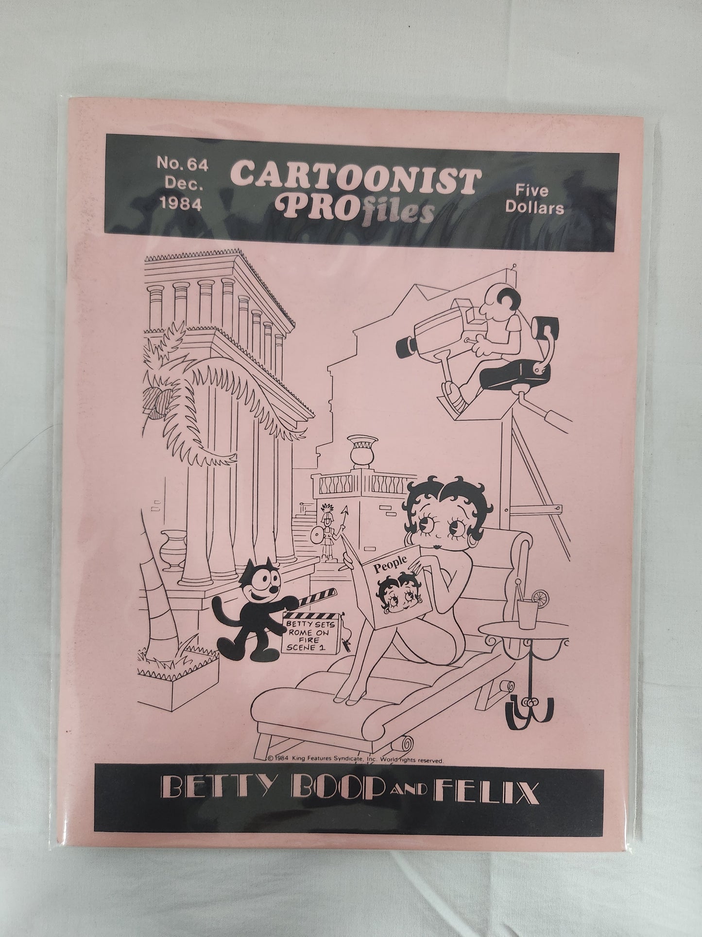 1984 - Cartoonist Profiles No. 64 "Betty Boop & Felix" Cover VG+