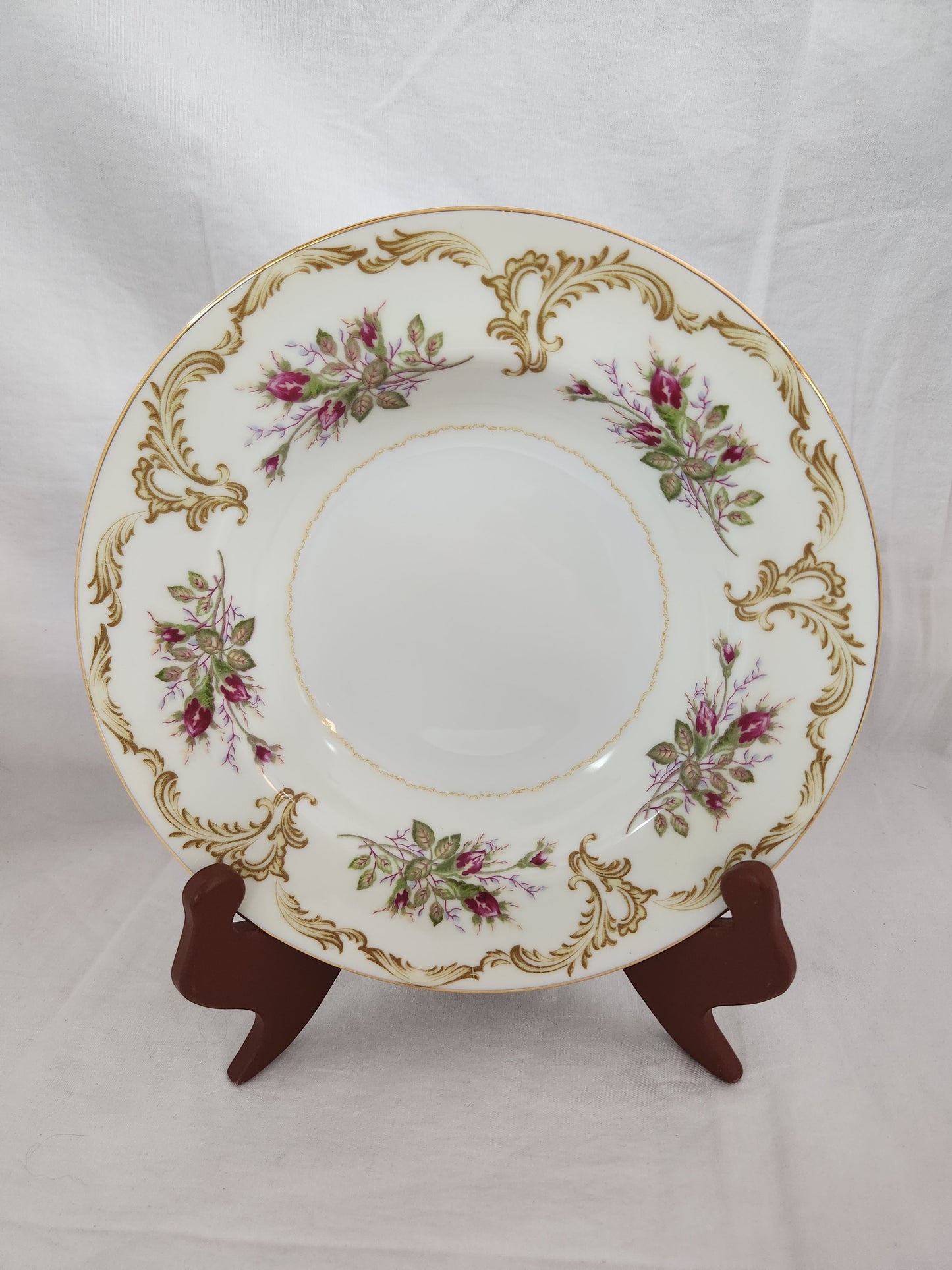 Kings Court China "Rose Bud" Rimmed Soup Bowl #4005