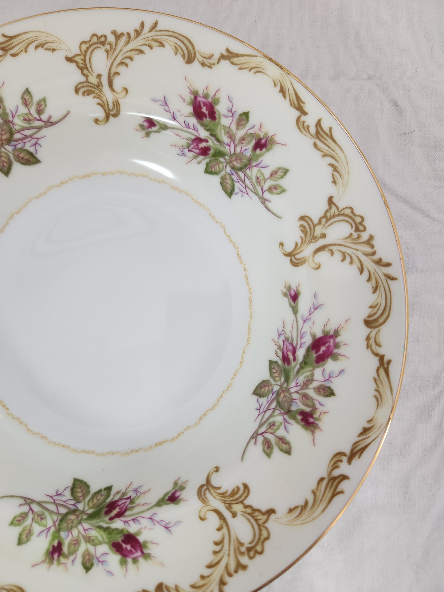 Kings Court China "Rose Bud" Rimmed Soup Bowl #4005