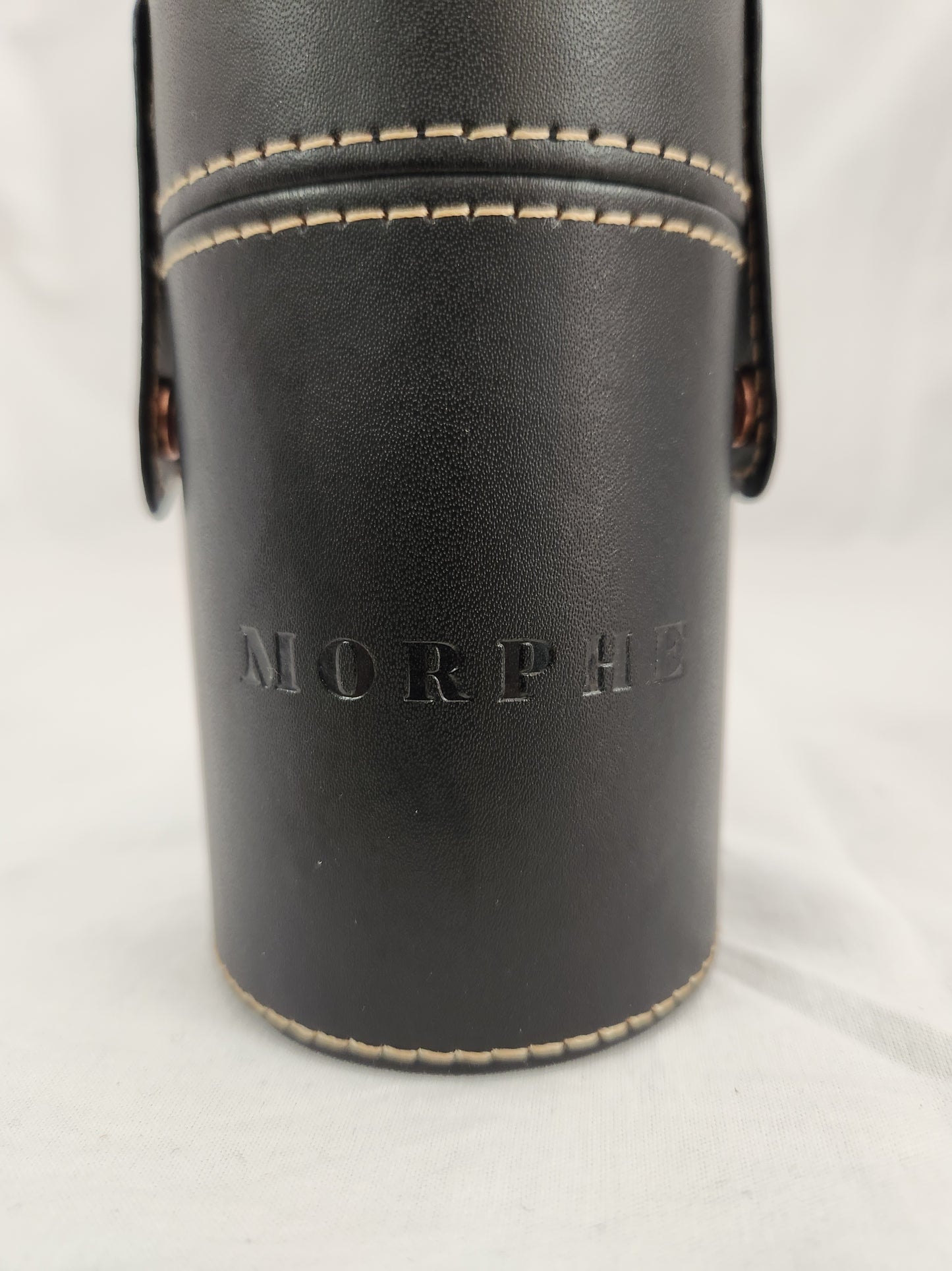 Morphe 6-7/8" Leather Makeup Brush Hard Case with Snap Closure