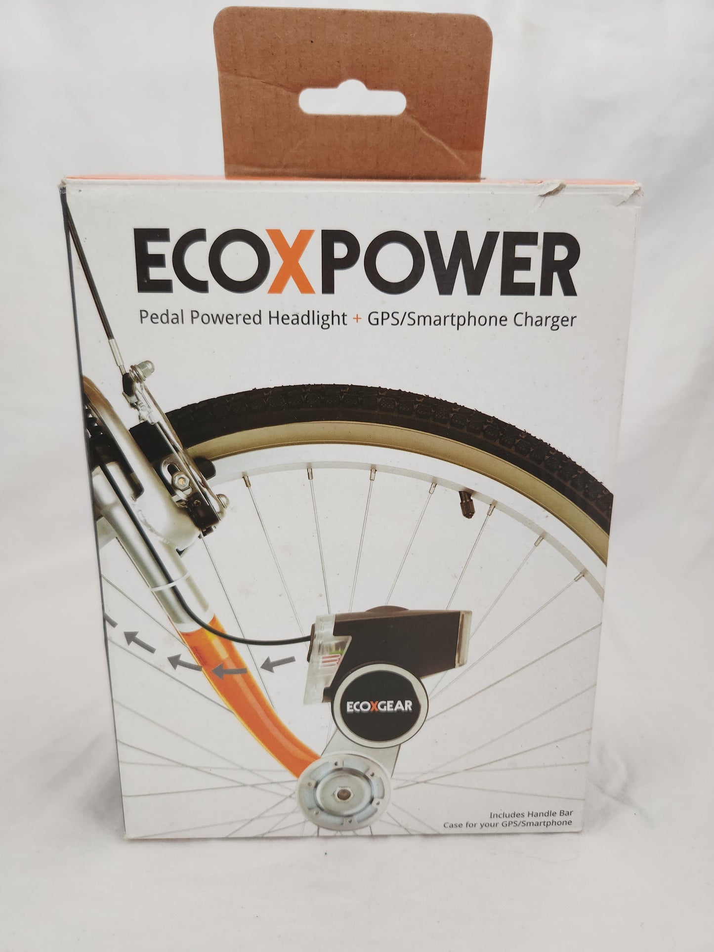 EcoXPower Pedal Powered Headlight + Smartphone Charger (missing taillights)