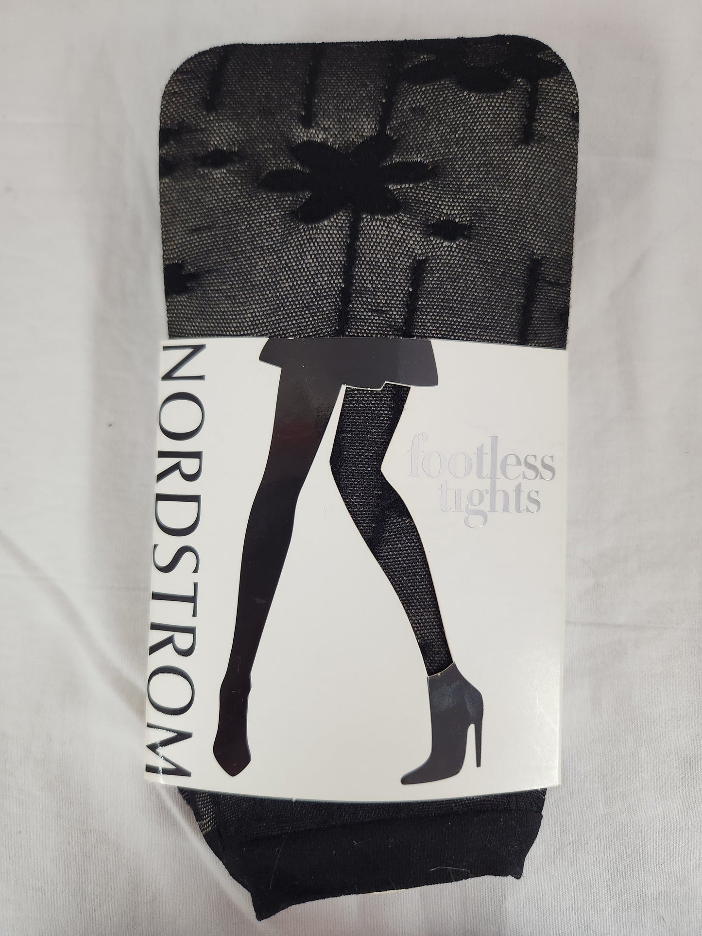 Nordstrom Women's Black Footless Tights - Size: C/D (height 5'4"-6'0", weight 135-190 lbs)