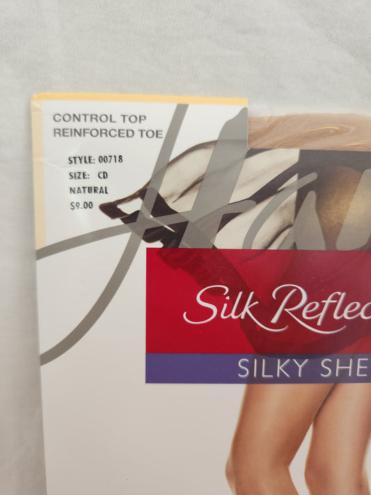 Hanes Silk Reflections Natural Silky Sheer Control Top Pantyhose - Size: CD