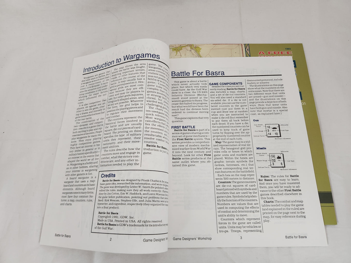 GDW Wargame Battle for Basra (unpunched)
