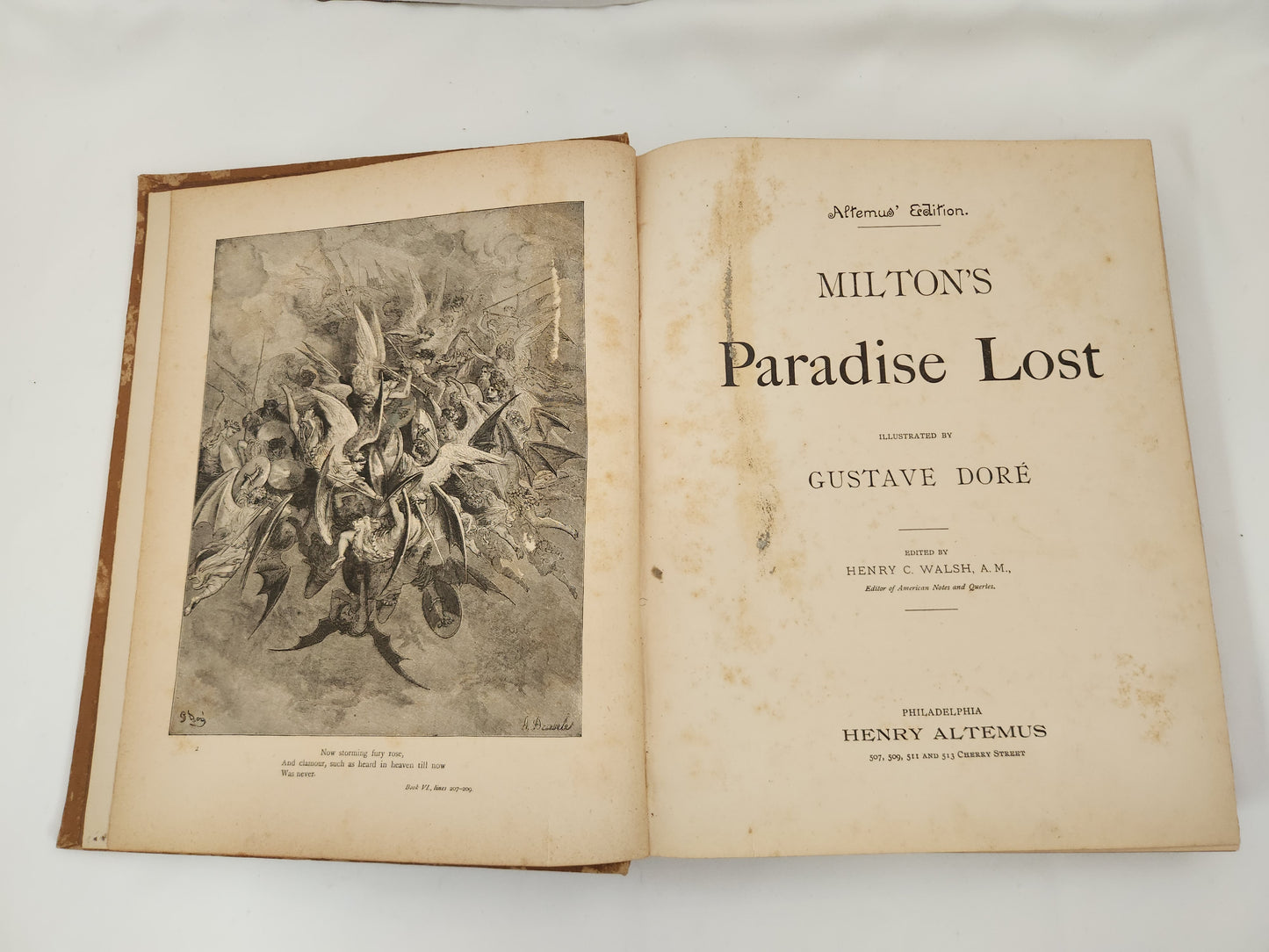 Rare - Milton's Paradise Lost, Illustrated by Gustave Dore, Altemus Edition (undated)