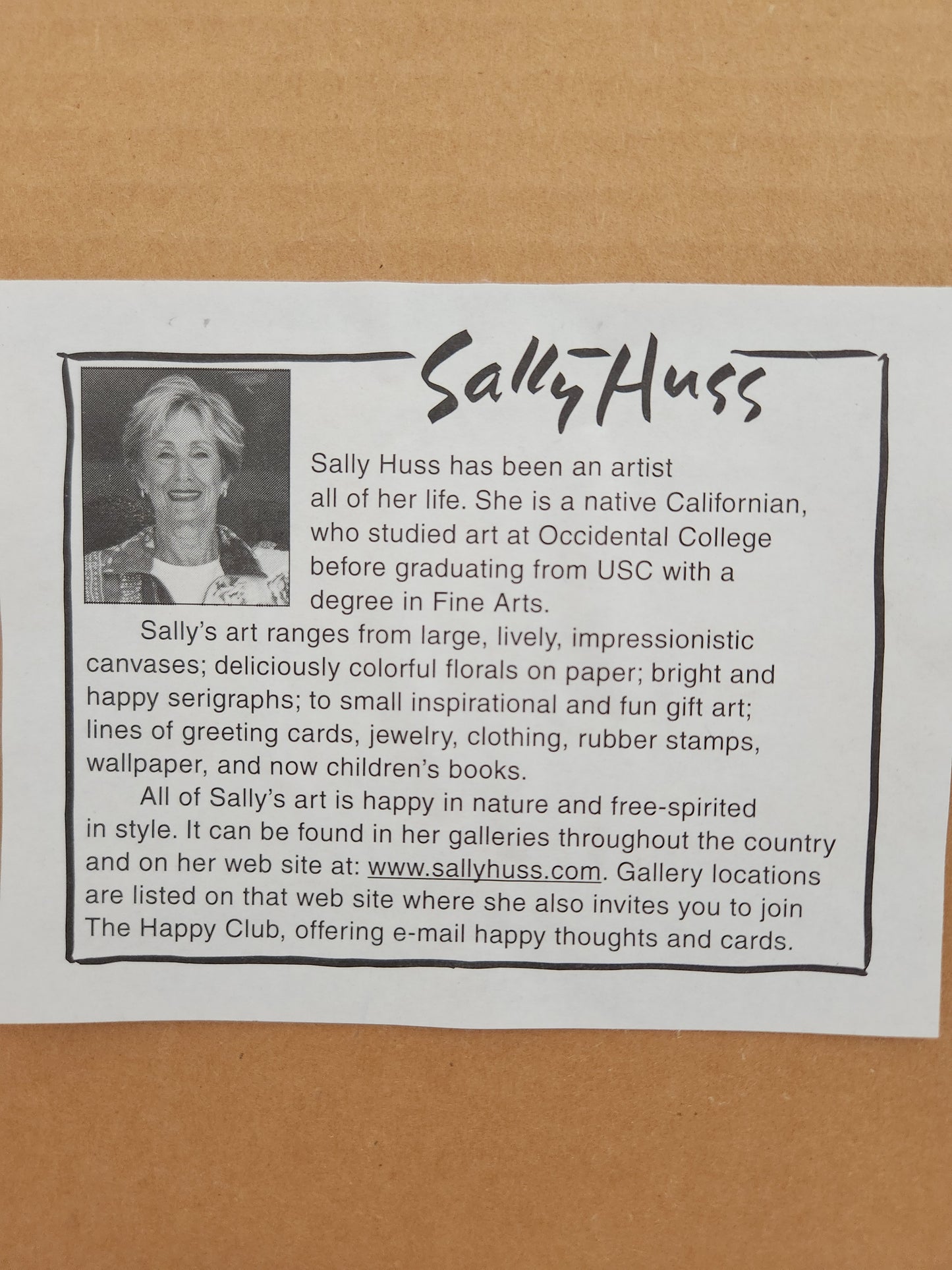 Sally Huss 12x12 Framed Signed Print "Flowers in a Yellow Vase"
