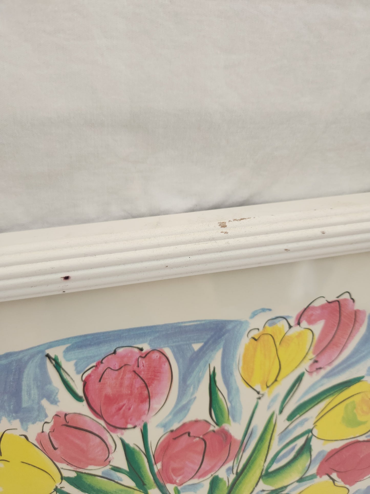 Sally Huss 12x12 Framed Signed Print "Flowers in a Red Vase"