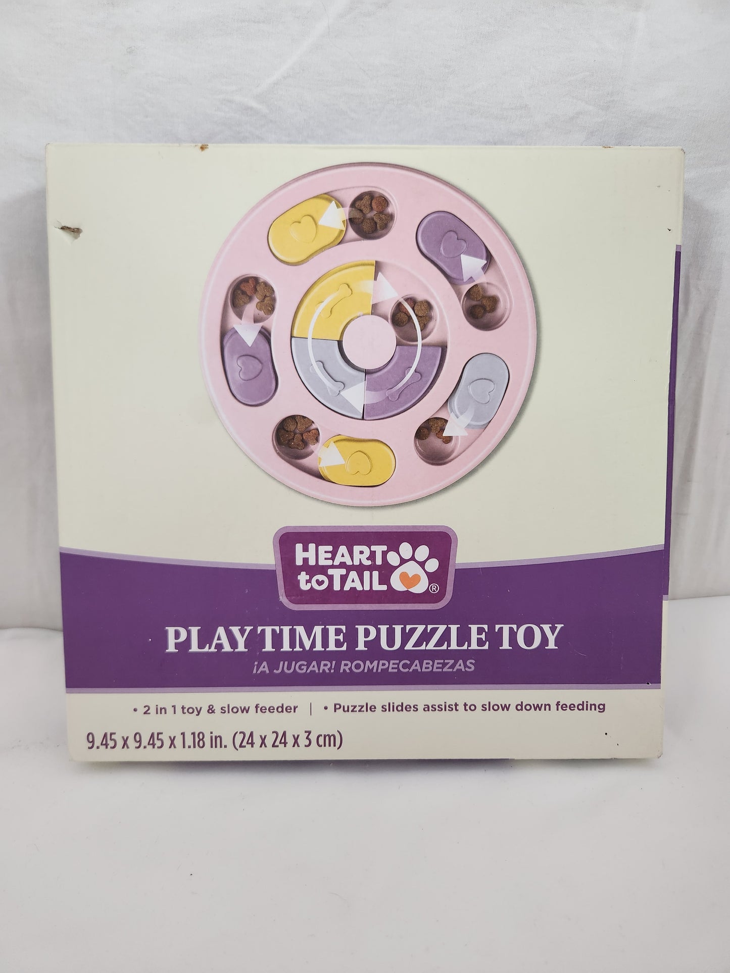 Heart to Tail Pink Playtime Dog Puzzle Toy