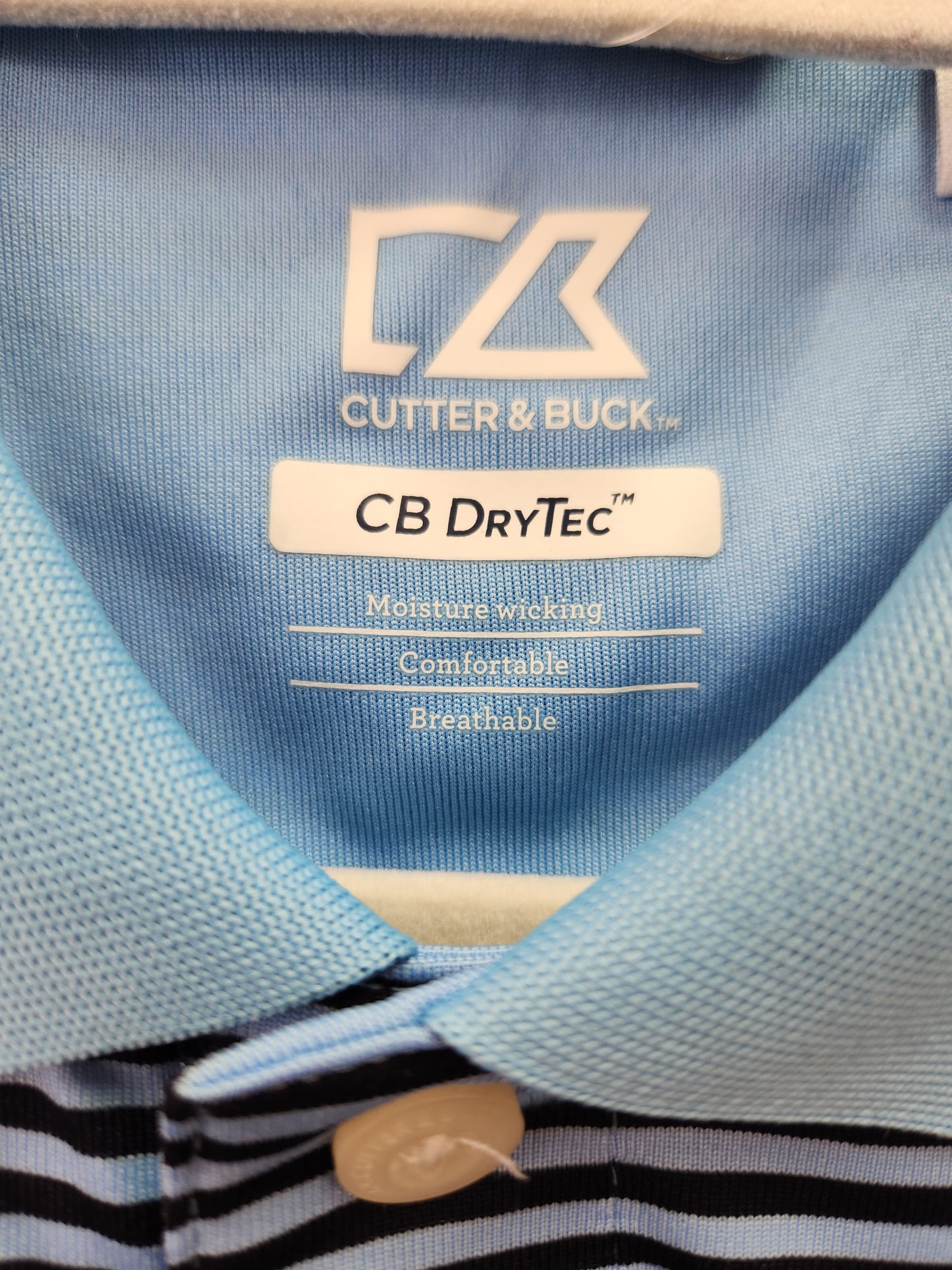 Cutter & Buck UNC CB DryTec Trevor Stripe Polo - Size: M