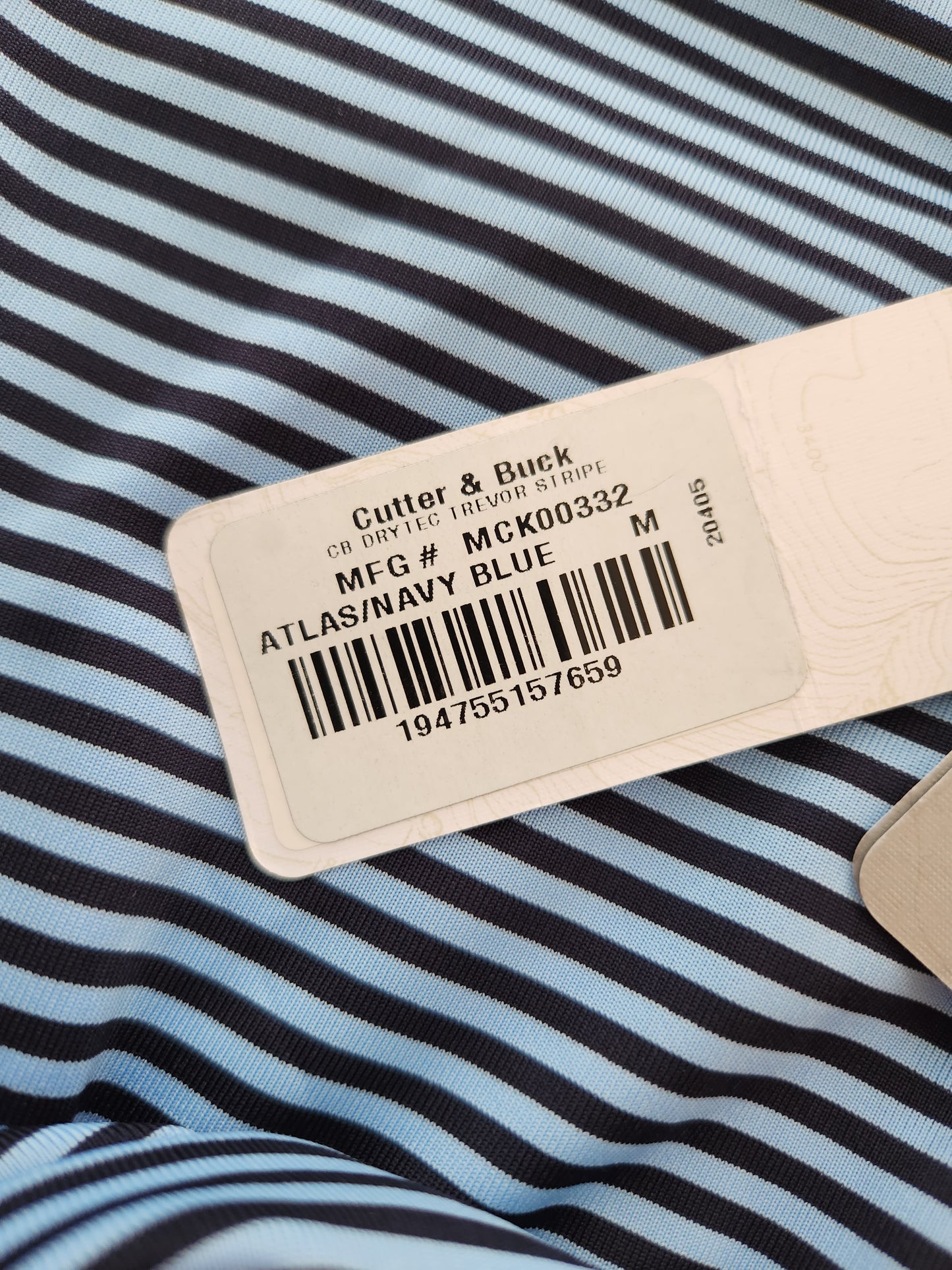Cutter & Buck UNC CB DryTec Trevor Stripe Polo - Size: M