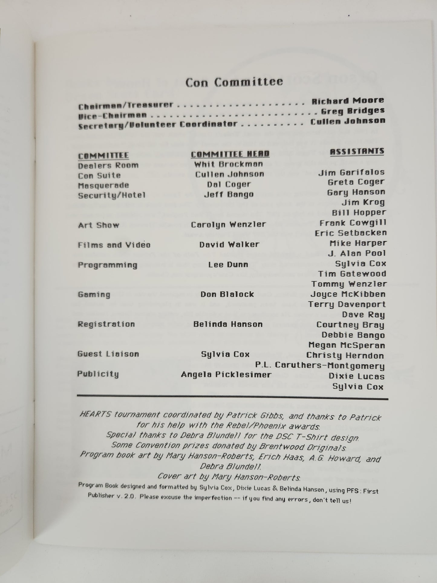 1989 - Deep South Con 27 Convention Program Book