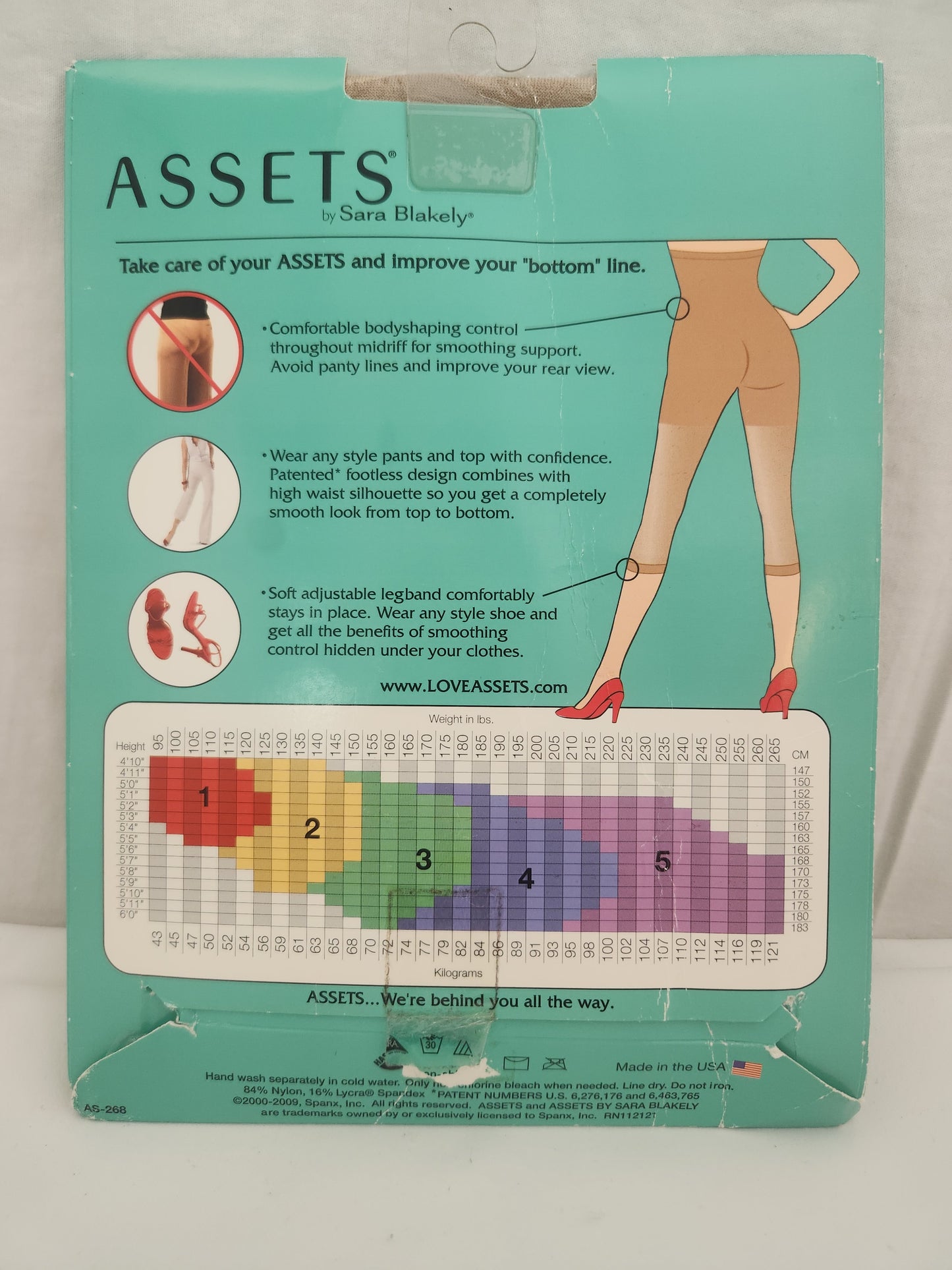 Spanx Assets by Sara Blakely Fabulous Footless High Waist Pantyhose - Size: 5 Nude 268