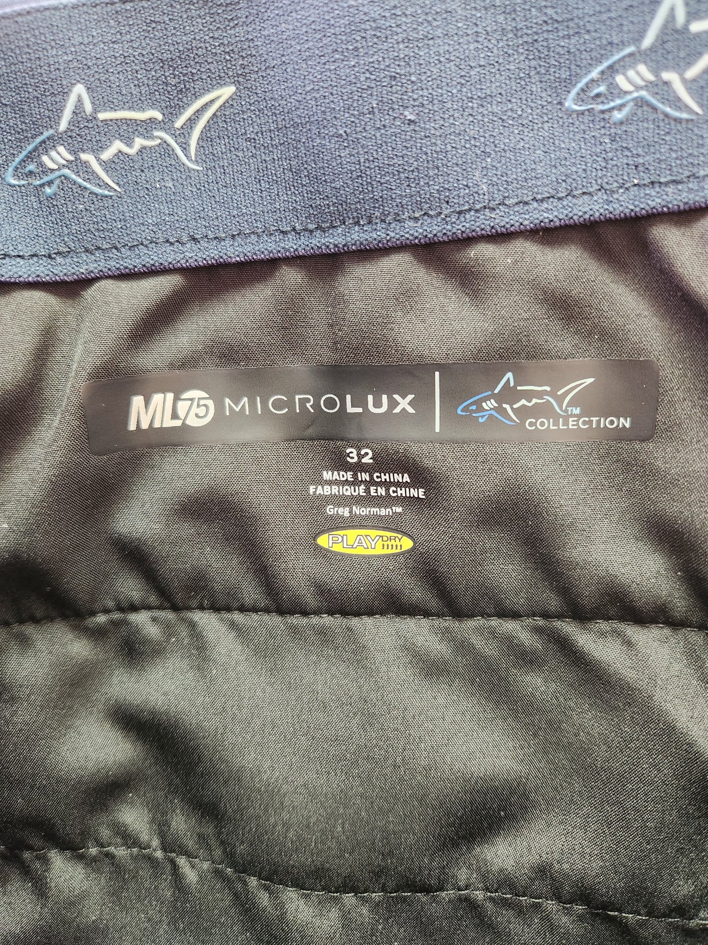 Greg Norman Navy ML75 Microlux Performance Golf Shorts - Size: 32