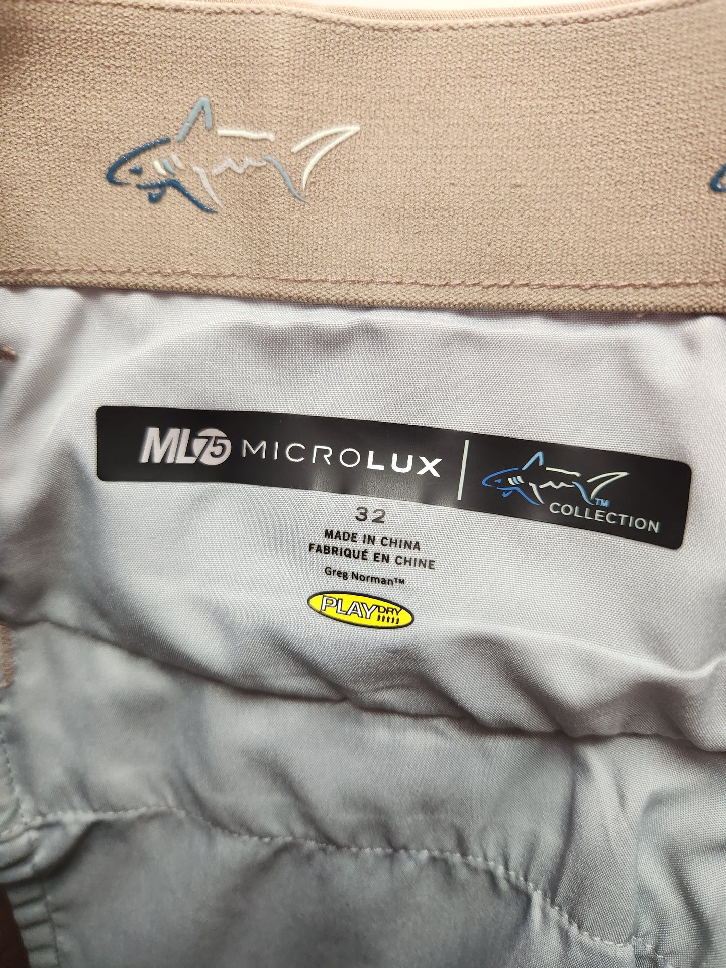 Greg Norman Tan ML75 Microlux Performance Golf Shorts - Size: 32