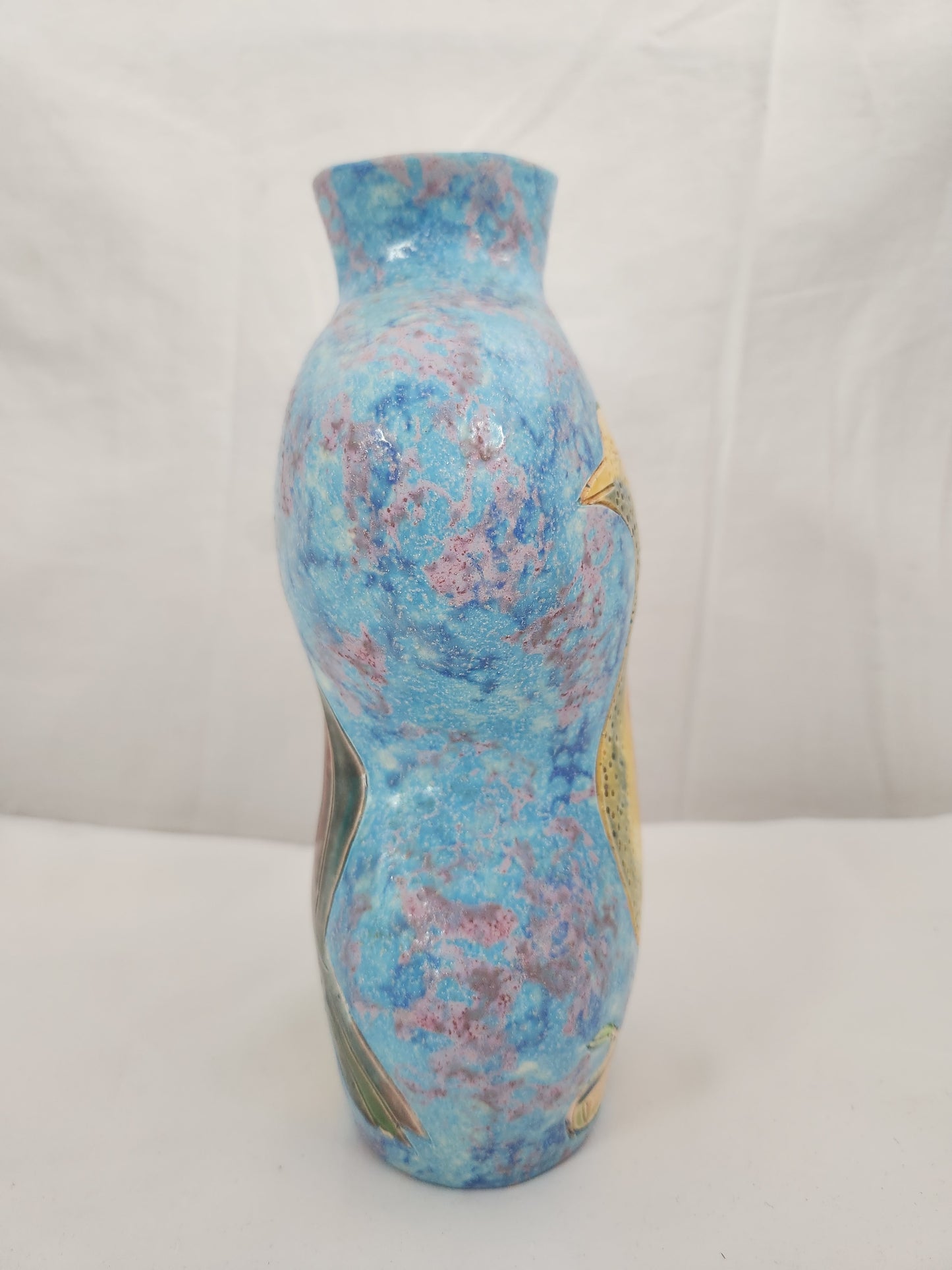 RARE - Stunning Abstract Ceramic Handmade Double-Sided Vase - Signed