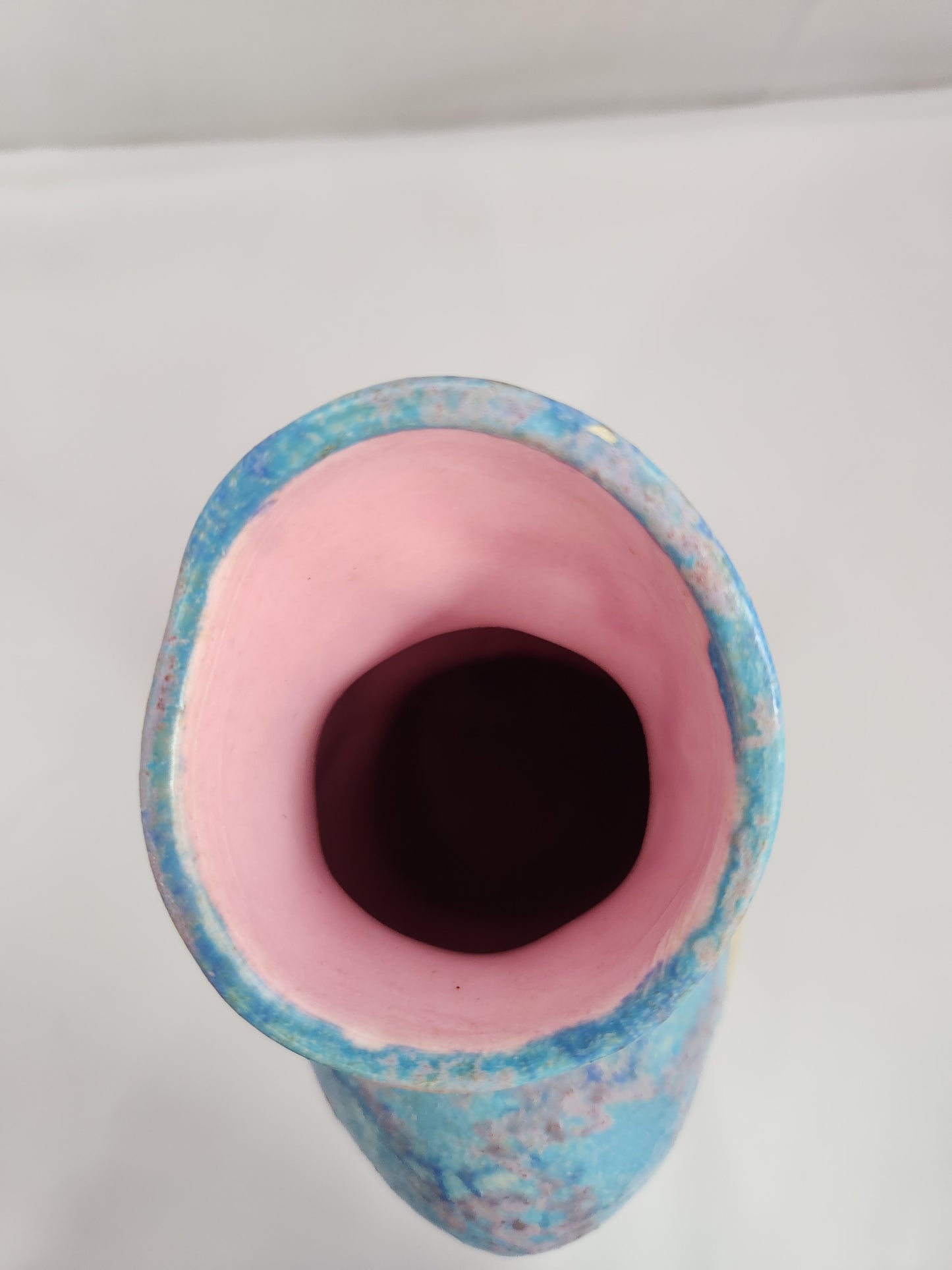 RARE - Stunning Abstract Ceramic Handmade Double-Sided Vase - Signed
