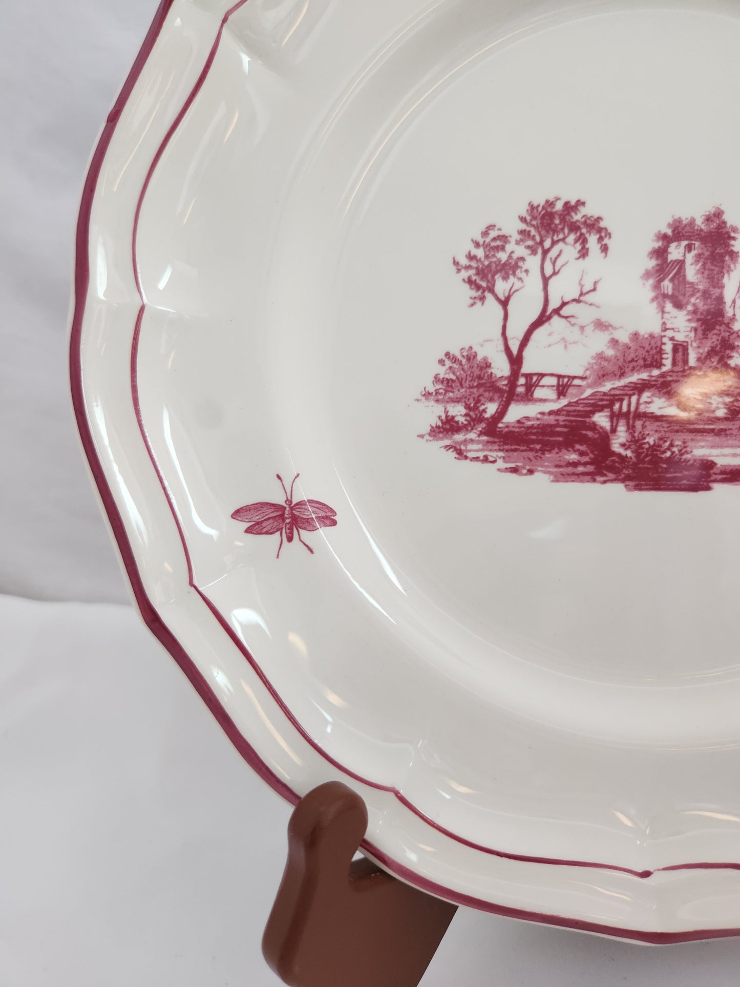 Paysages Rose by Faiencerie De Gien 10-1/2" Dinner Plate