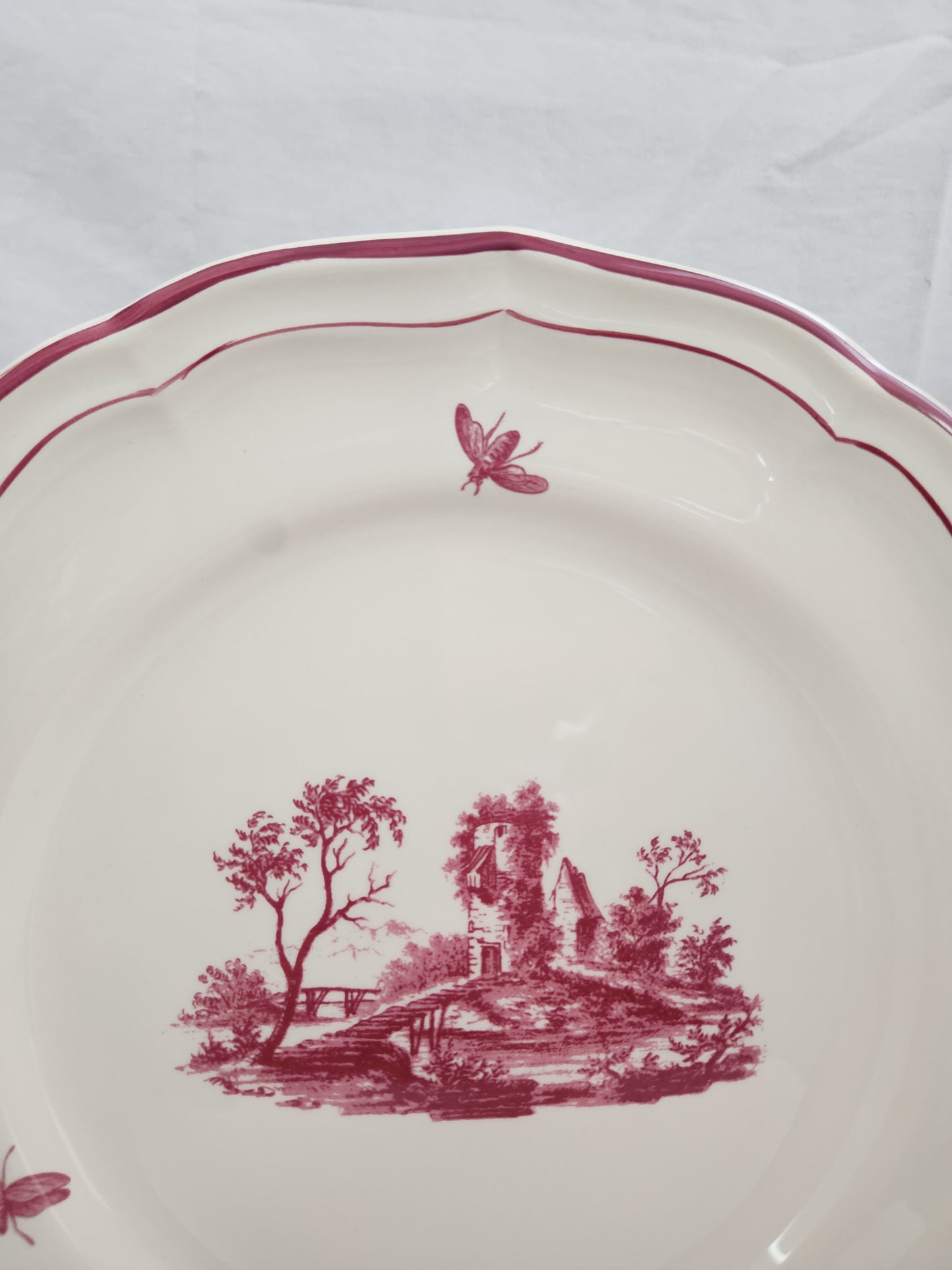 Paysages Rose by Faiencerie De Gien 10-1/2" Dinner Plate