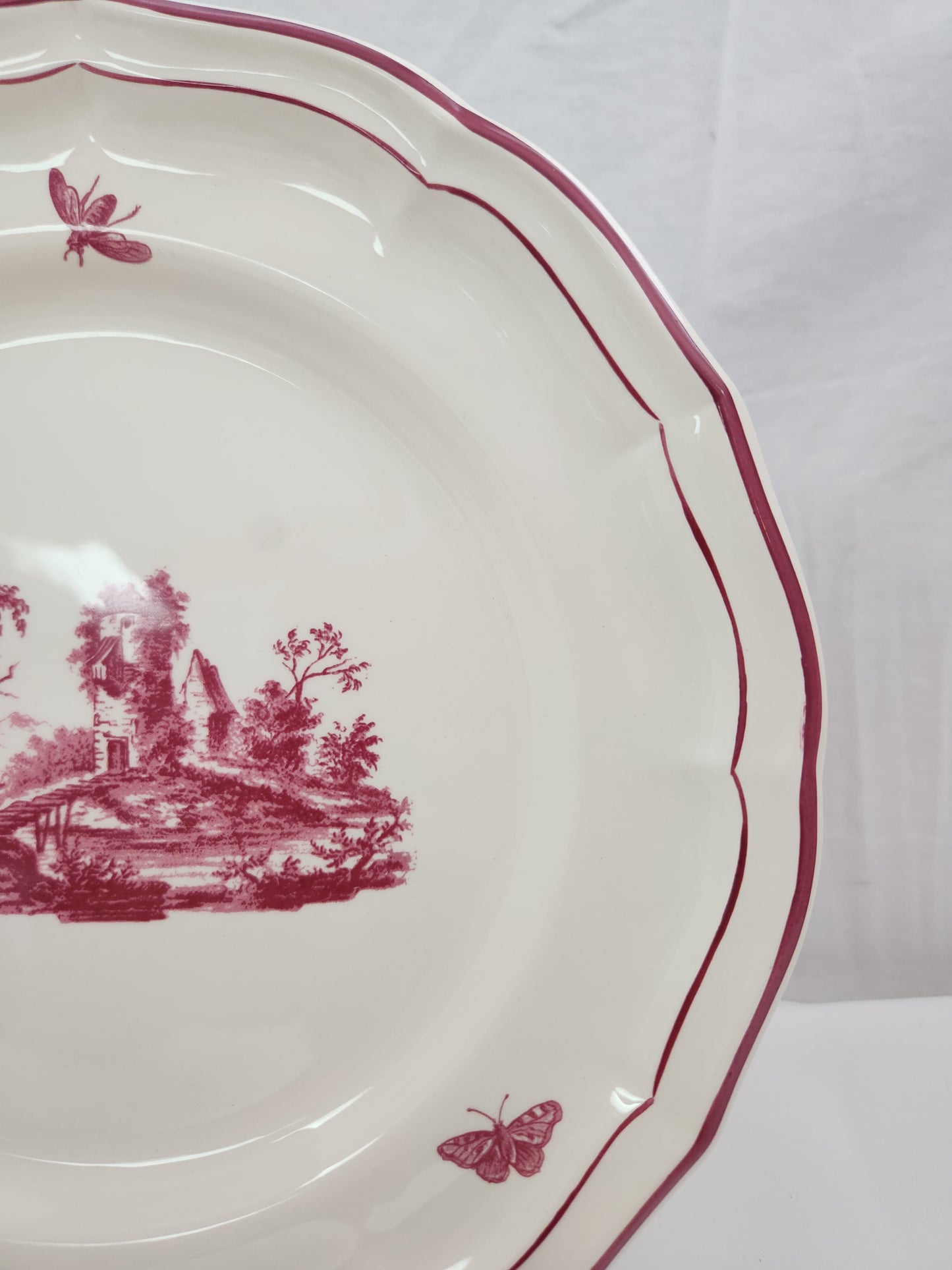 Paysages Rose by Faiencerie De Gien 10-1/2" Dinner Plate