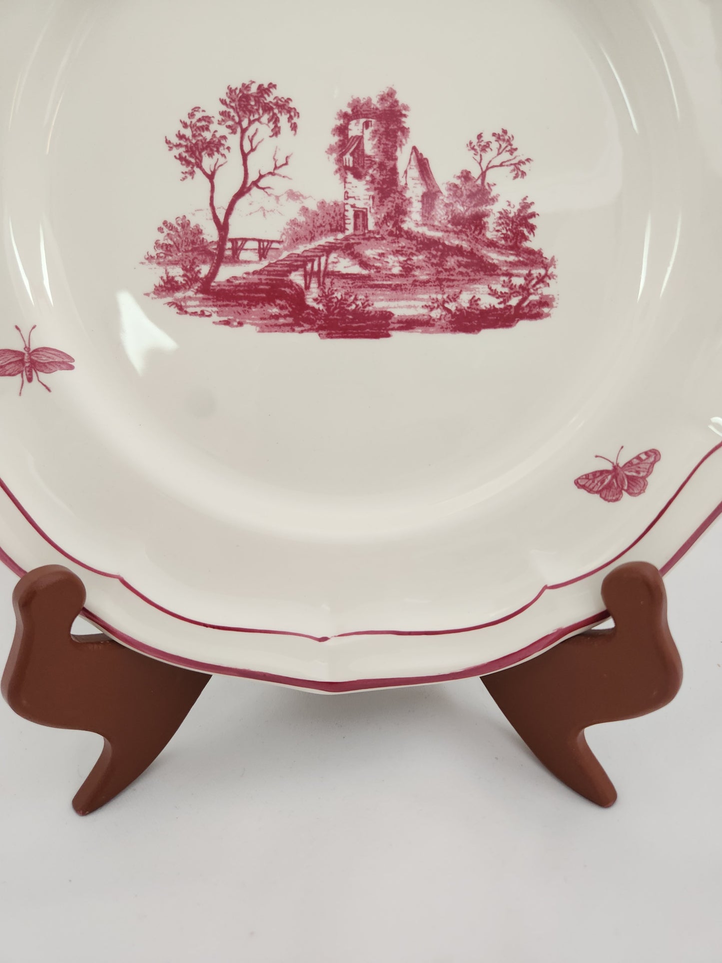 Paysages Rose by Faiencerie De Gien 10-1/2" Dinner Plate