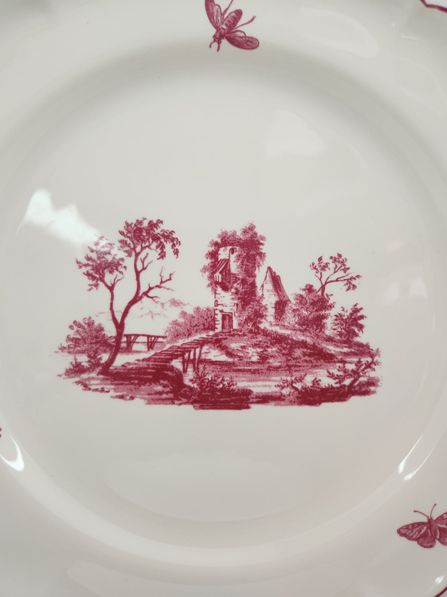 Paysages Rose by Faiencerie De Gien 10-1/2" Dinner Plate