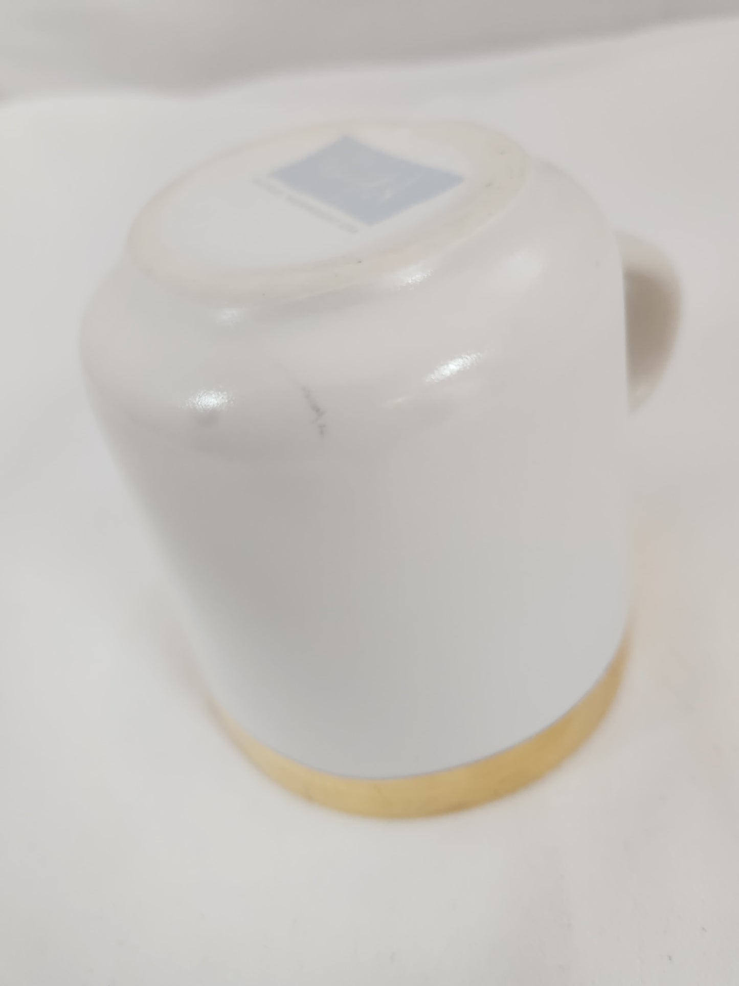 Michael Wainwright White Mug with Gold Trim