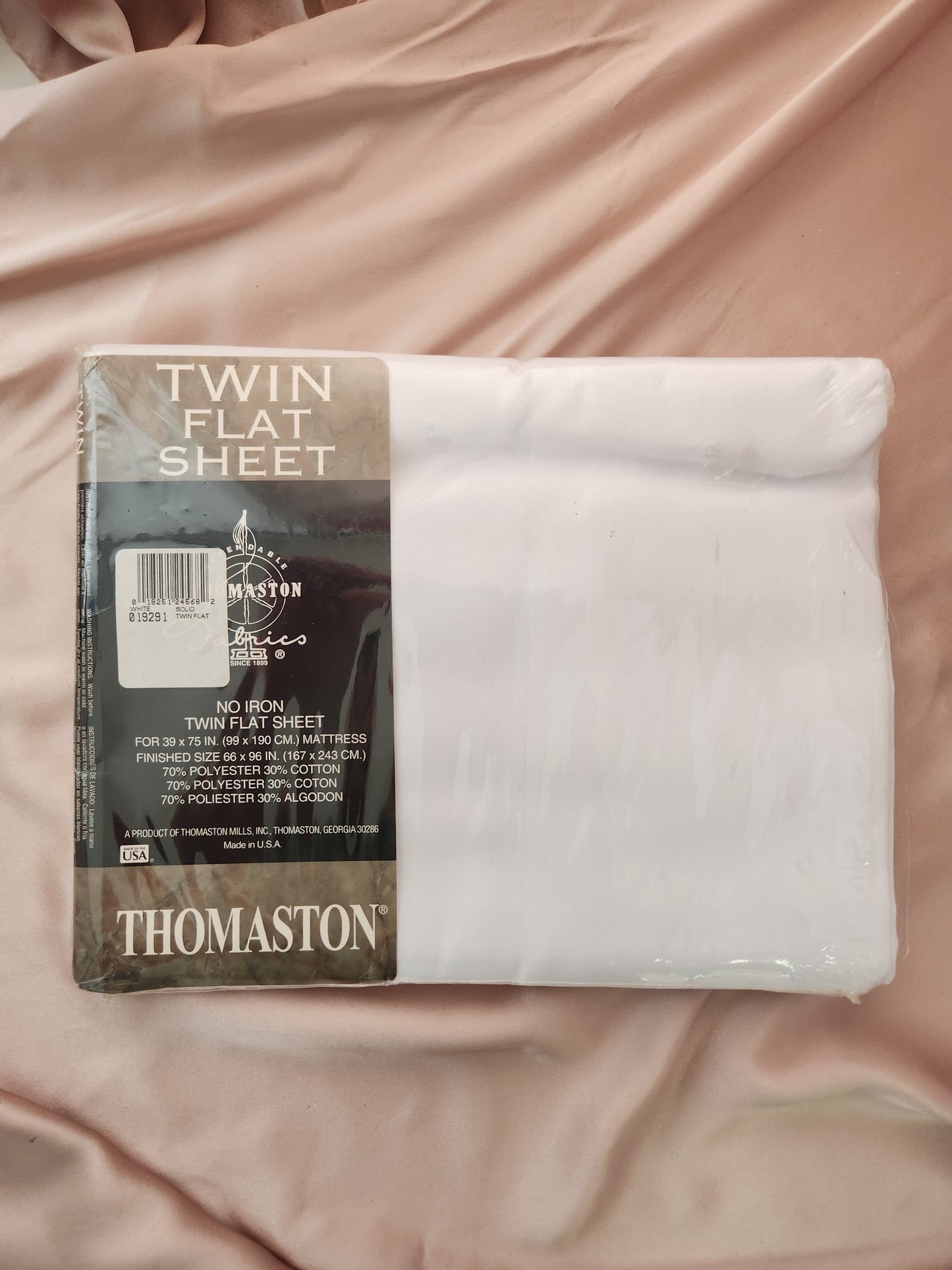 Thomaston White No Iron Twin Flat Sheet