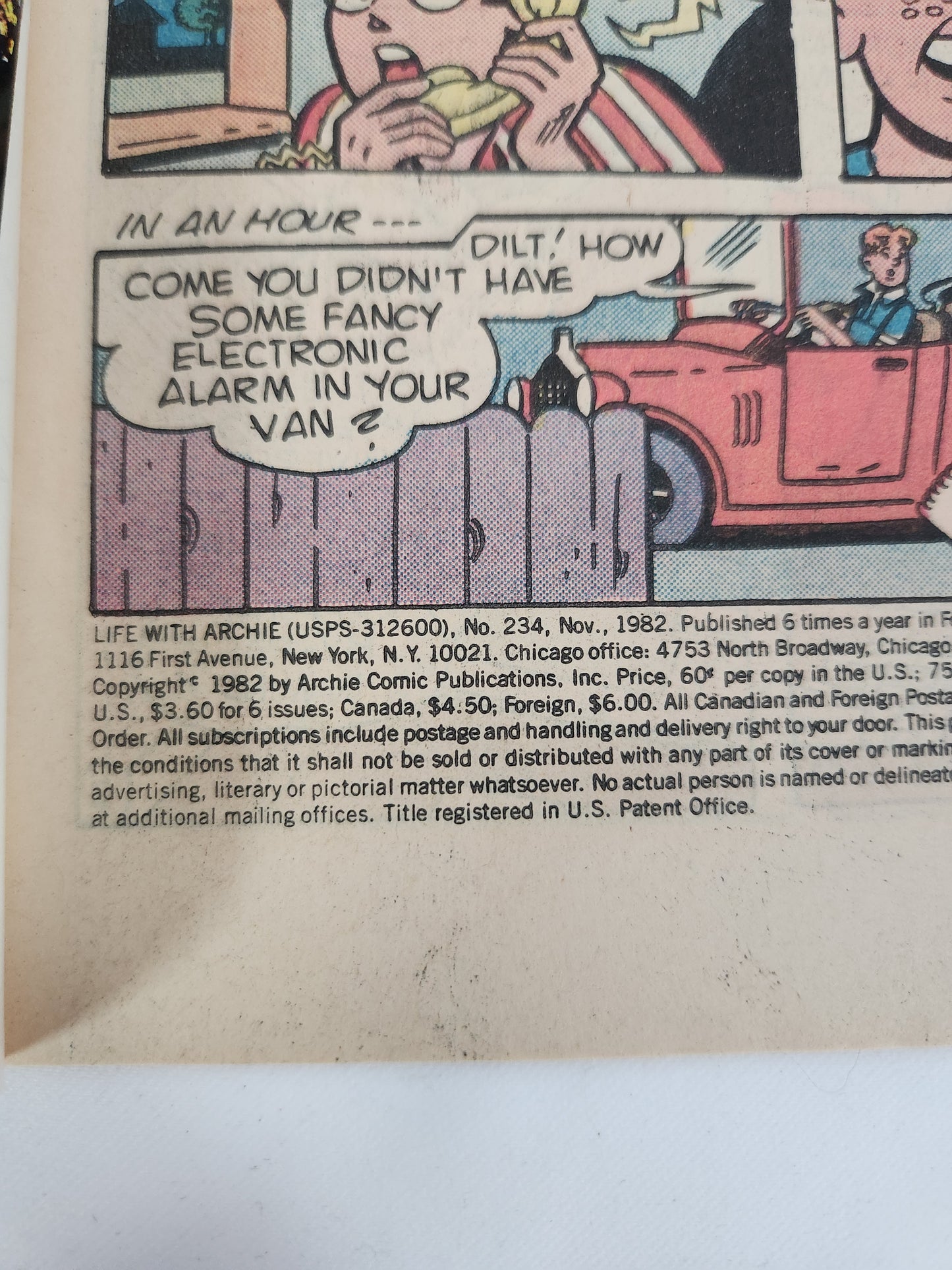 Life With Archie Comic November 1982 #234 - VG