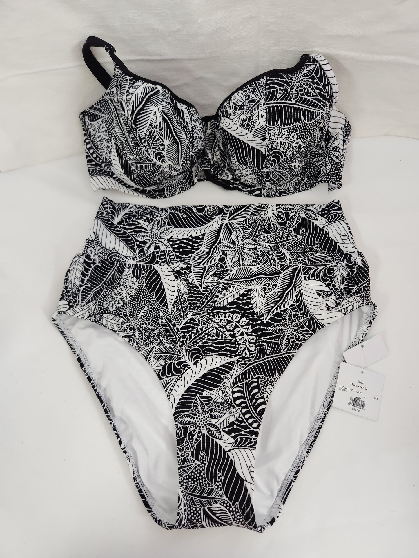 Sunsets South Pacific Carmen Underwire Top - 36DD & Hannah High Waist Bottom Bikini - Size: Large
