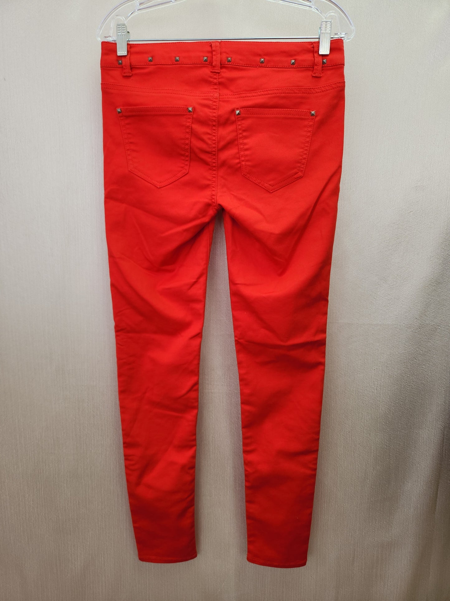 Tinseltown Women's Studded Bright Red Jeans - Size: 7