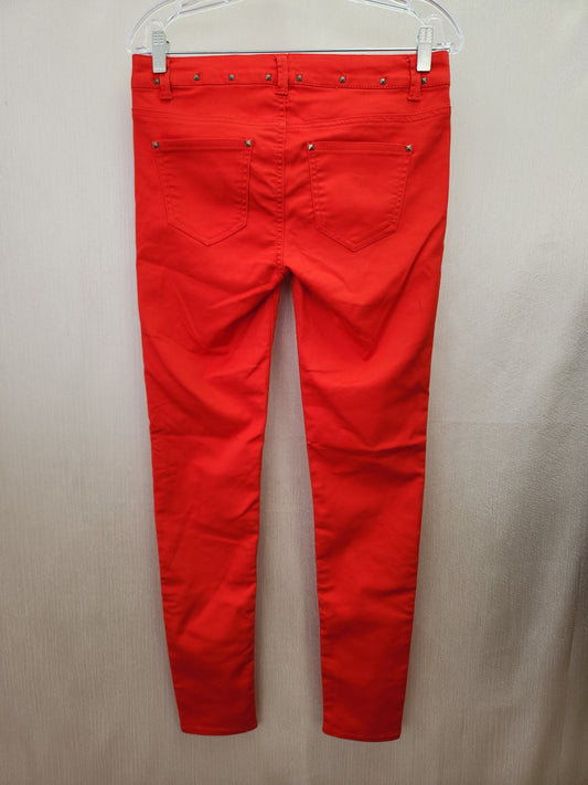 Tinseltown Women's Studded Bright Red Jeans - Size: 7