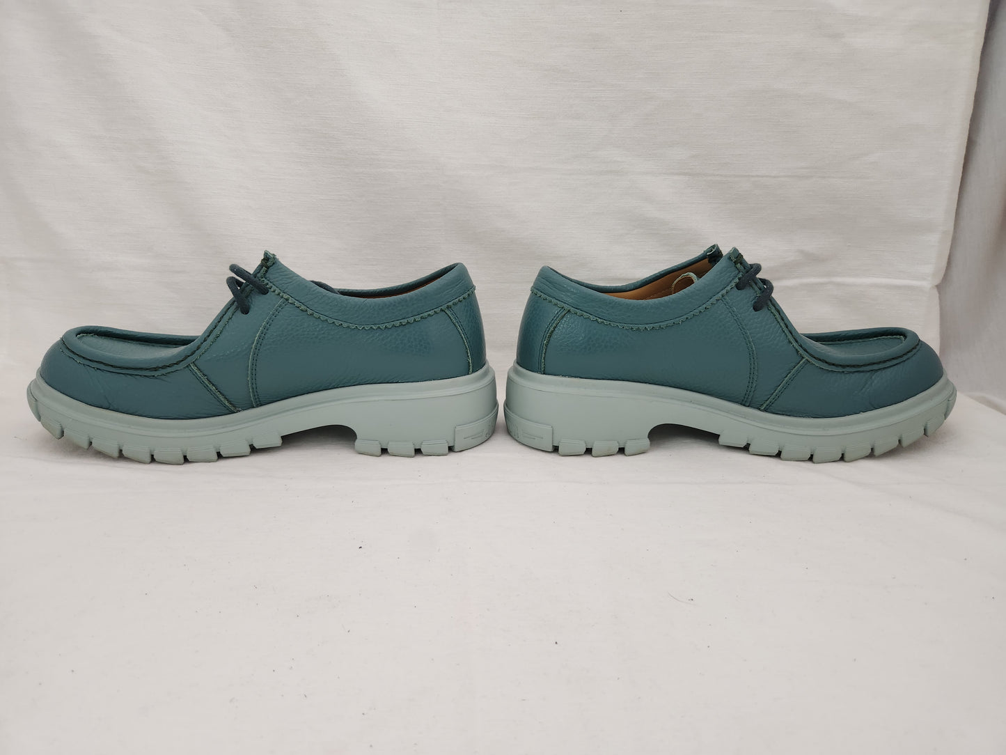 John Fluevog Teal Official Jueves Casual Leather Shoes - Size: M7/W9