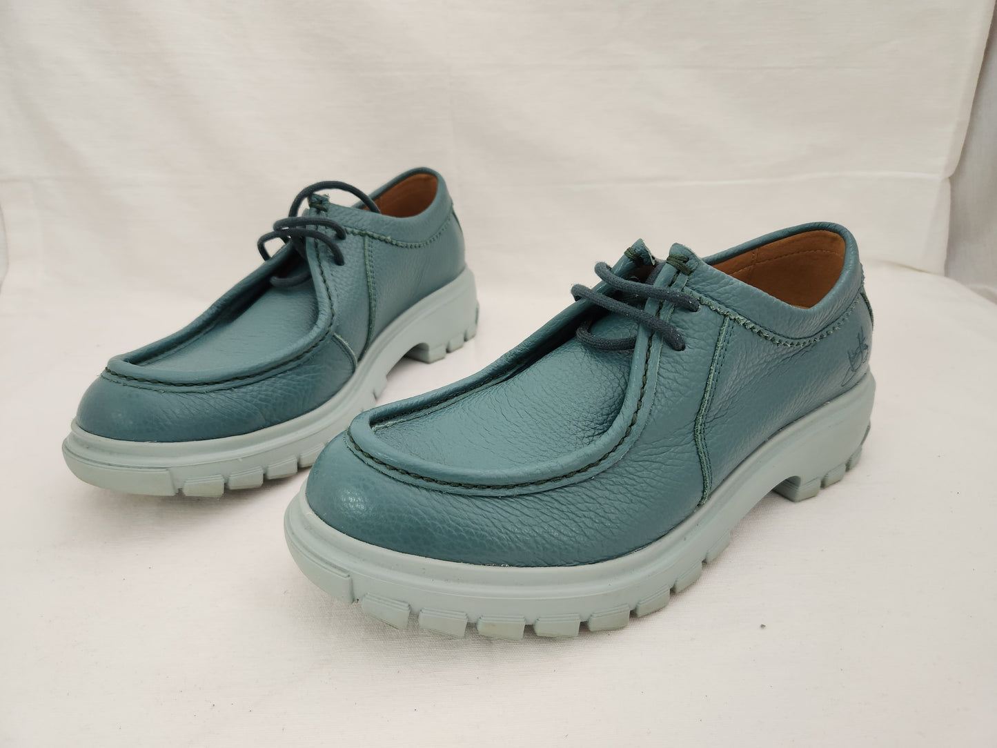 John Fluevog Teal Official Jueves Casual Leather Shoes - Size: M7/W9