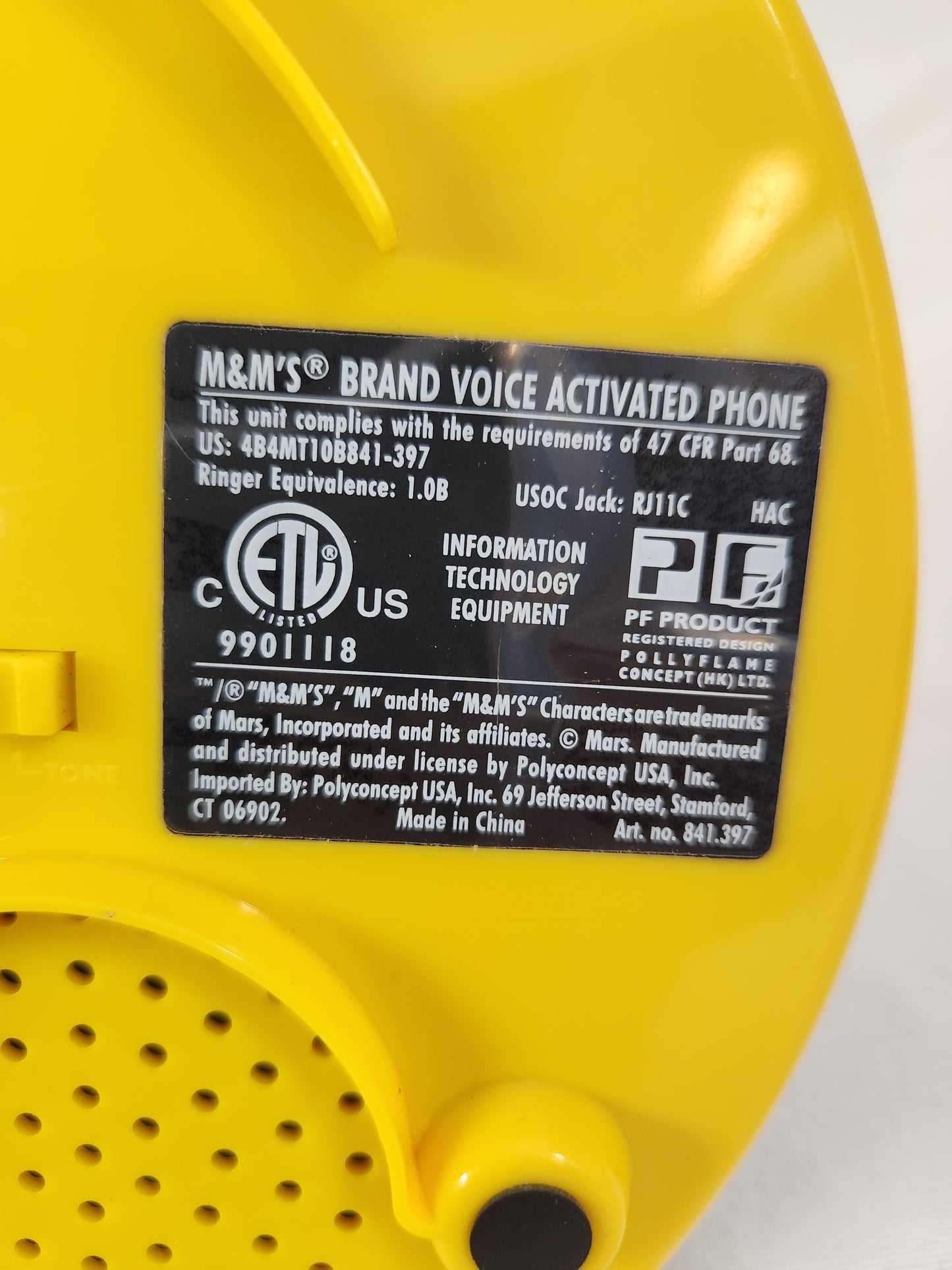 M&M's Voice Activated Landline Telephone