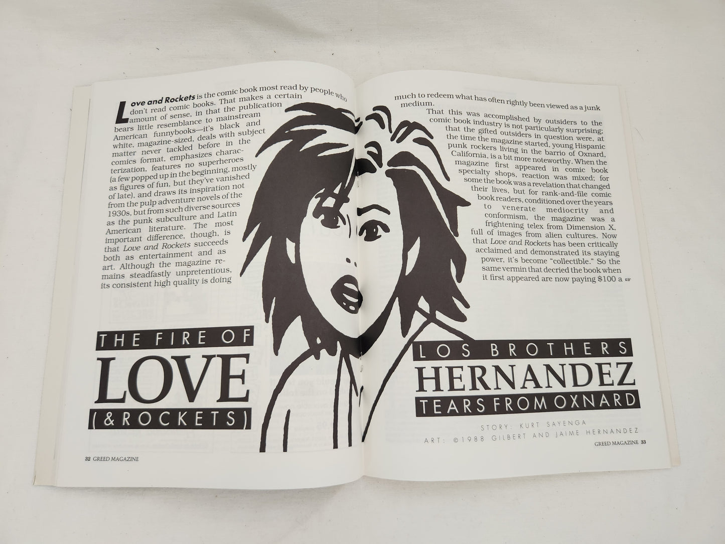 1988 Greed Magazine #5: Love And Rockets - VG