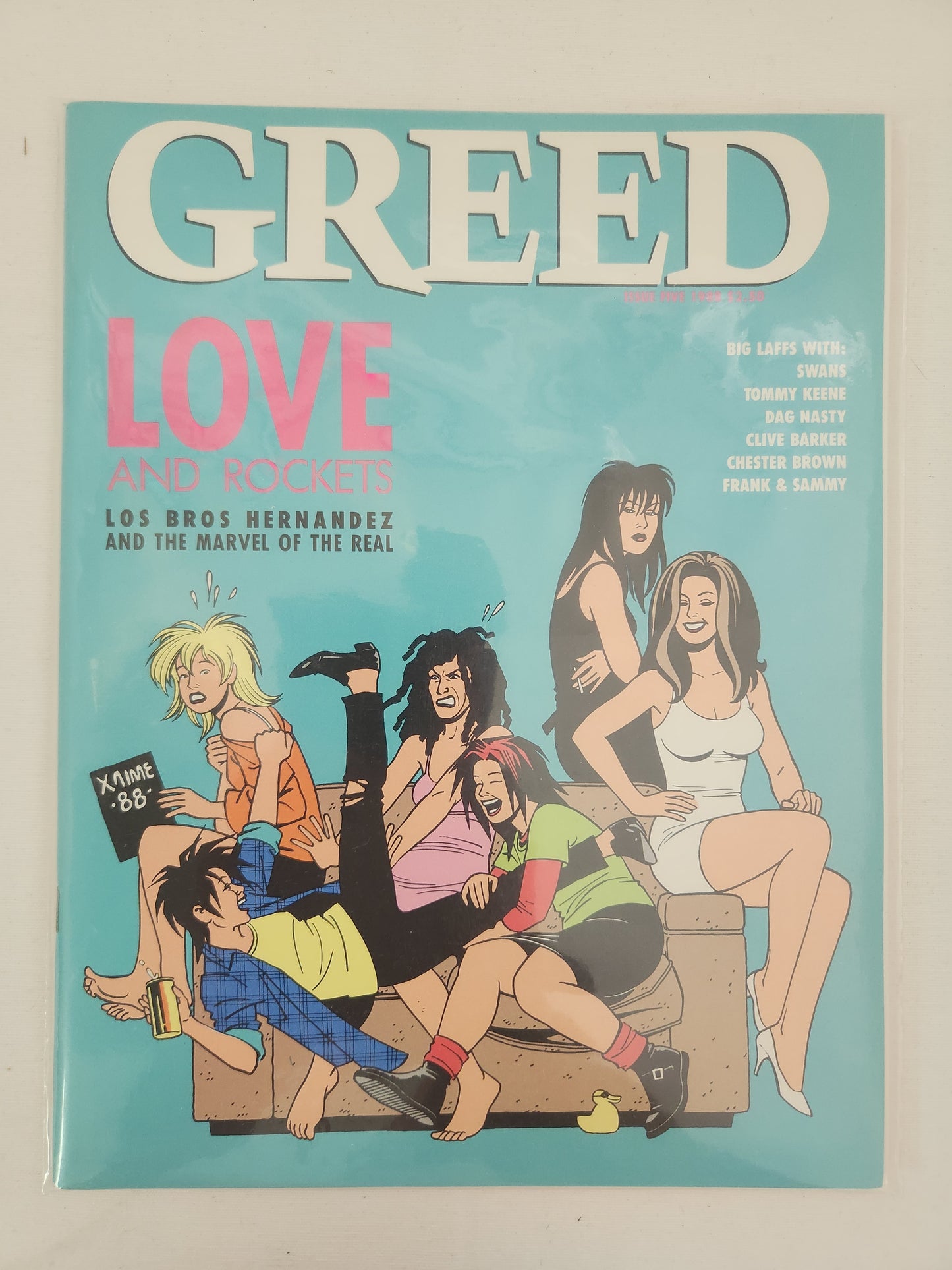 1988 Greed Magazine #5: Love And Rockets - VG
