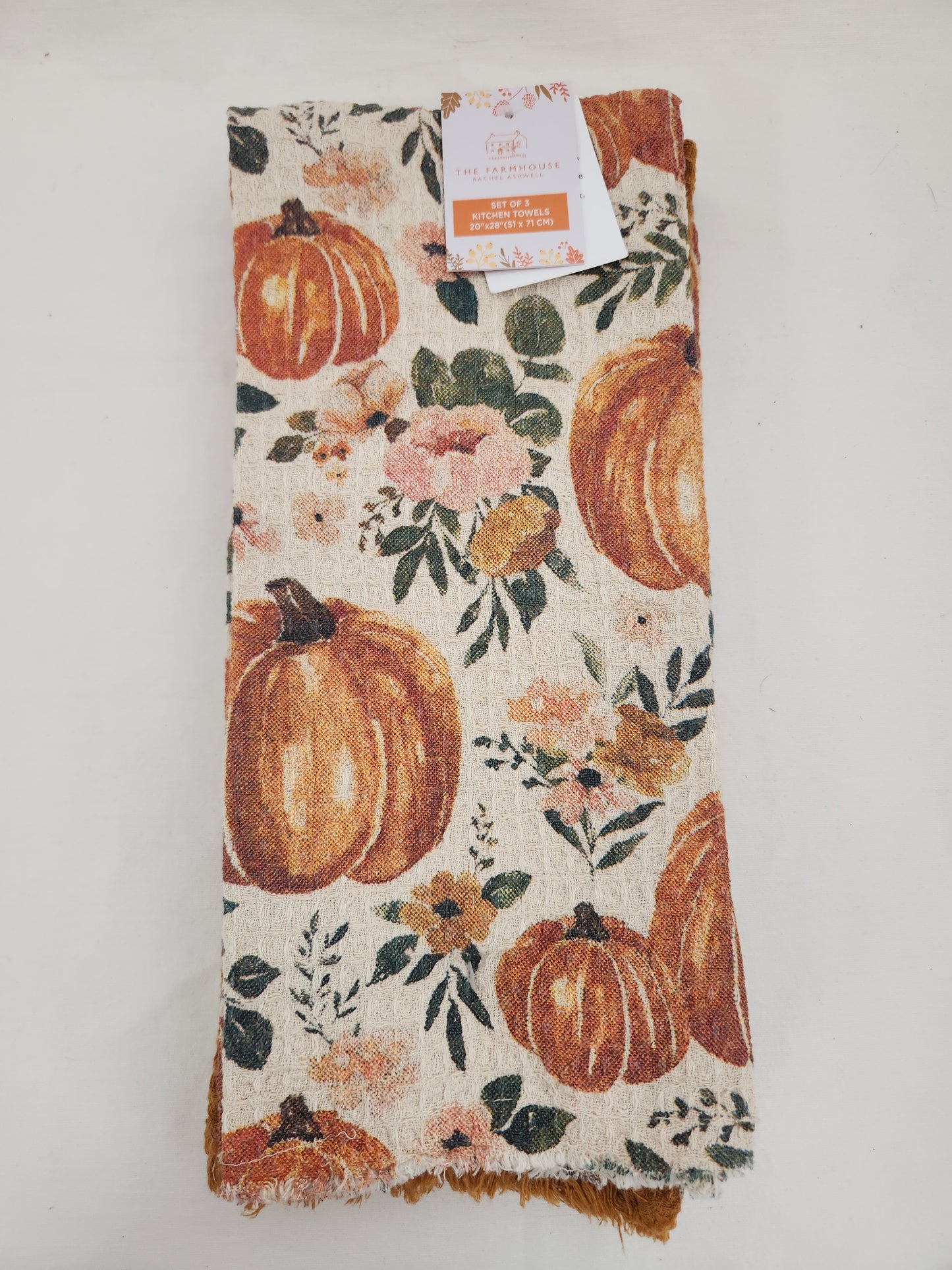 The FarmHouse Rachel Ashwell Fall Kitchen Towels - Set of 3 (20"x28")