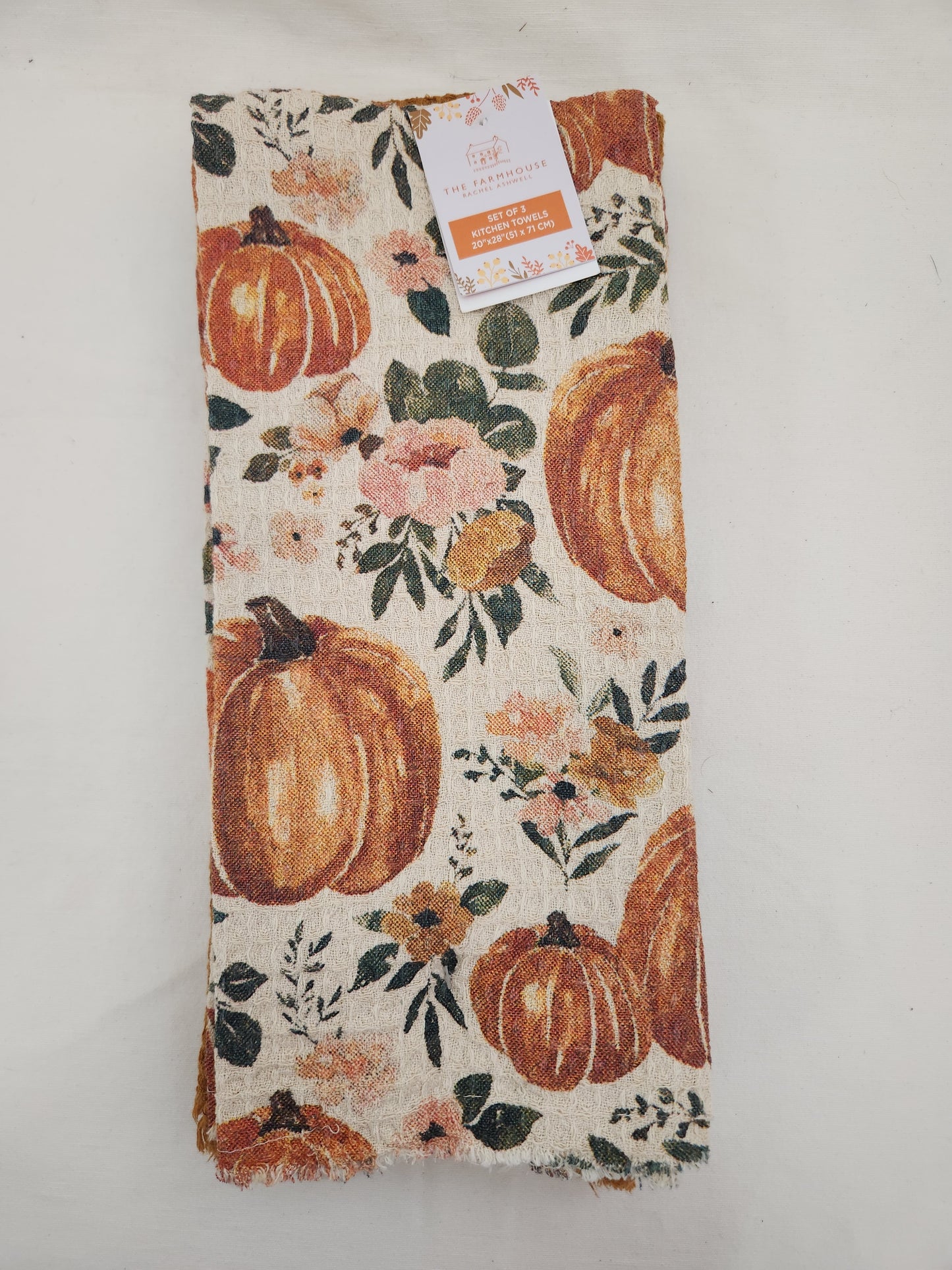 The FarmHouse Rachel Ashwell Fall Kitchen Towels - Set of 3 (20"x28")